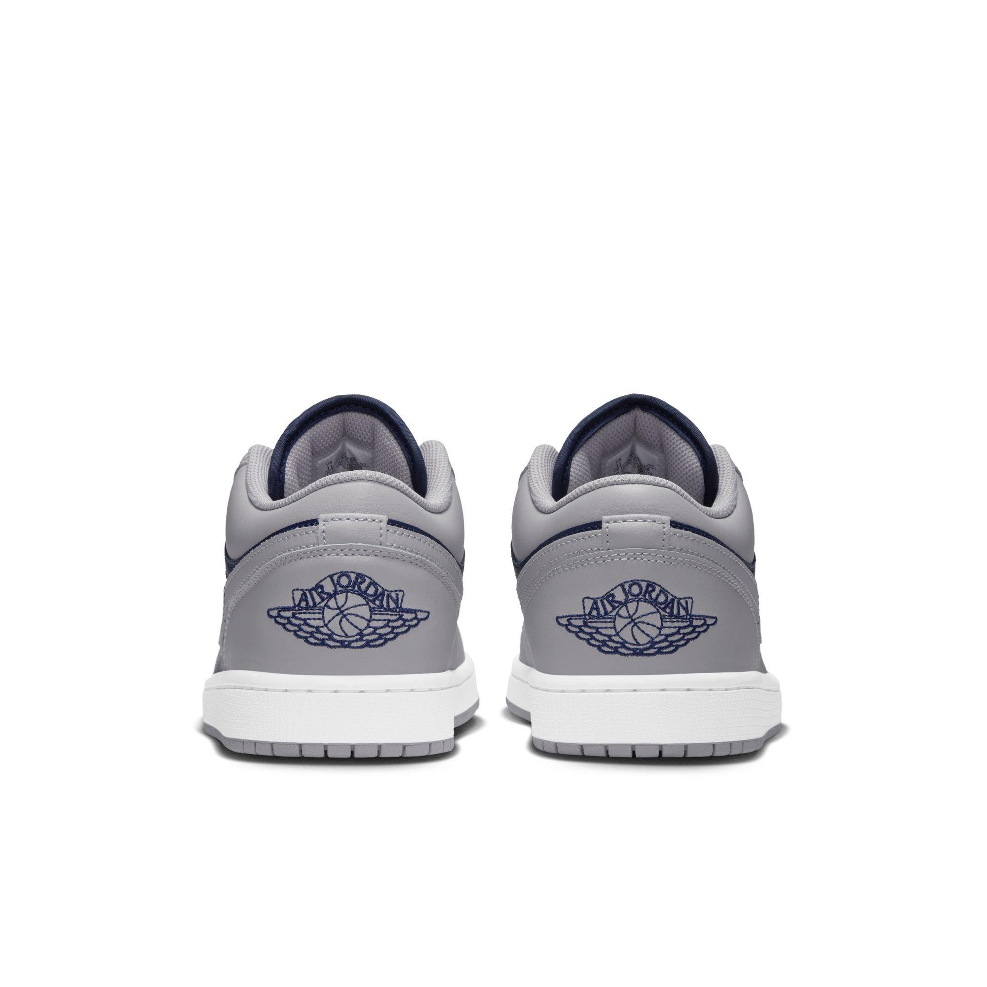 Jordan 1 Low "Tech Grey/College Navy/White" Men's Shoe - GREY/NAVY