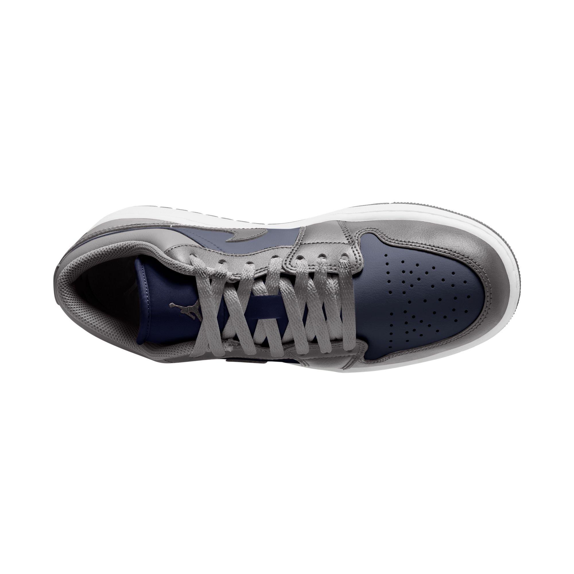 Jordan 1 Low "Tech Grey/College Navy/White" Men's Shoe - GREY/NAVY
