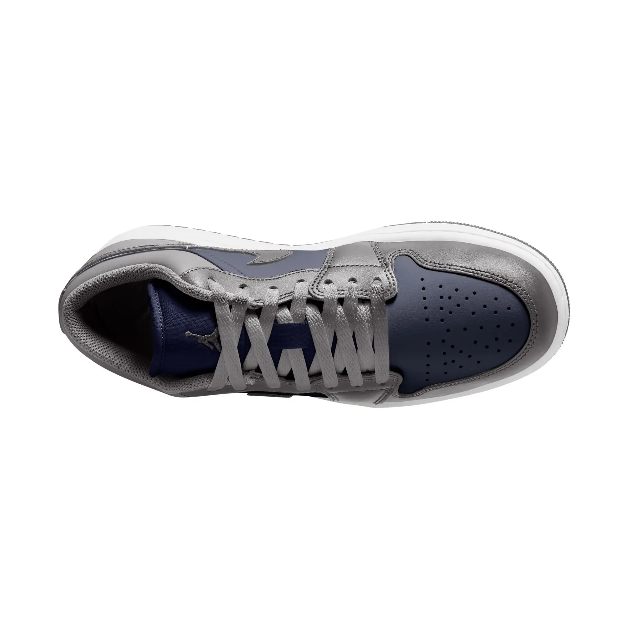 Jordan 1 Low "Tech Grey/College Navy/White" Men's Shoe - GREY/NAVY