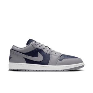 Jordan 1 Low "Tech Grey/College Navy/White" Men's Shoe - GREY/NAVY