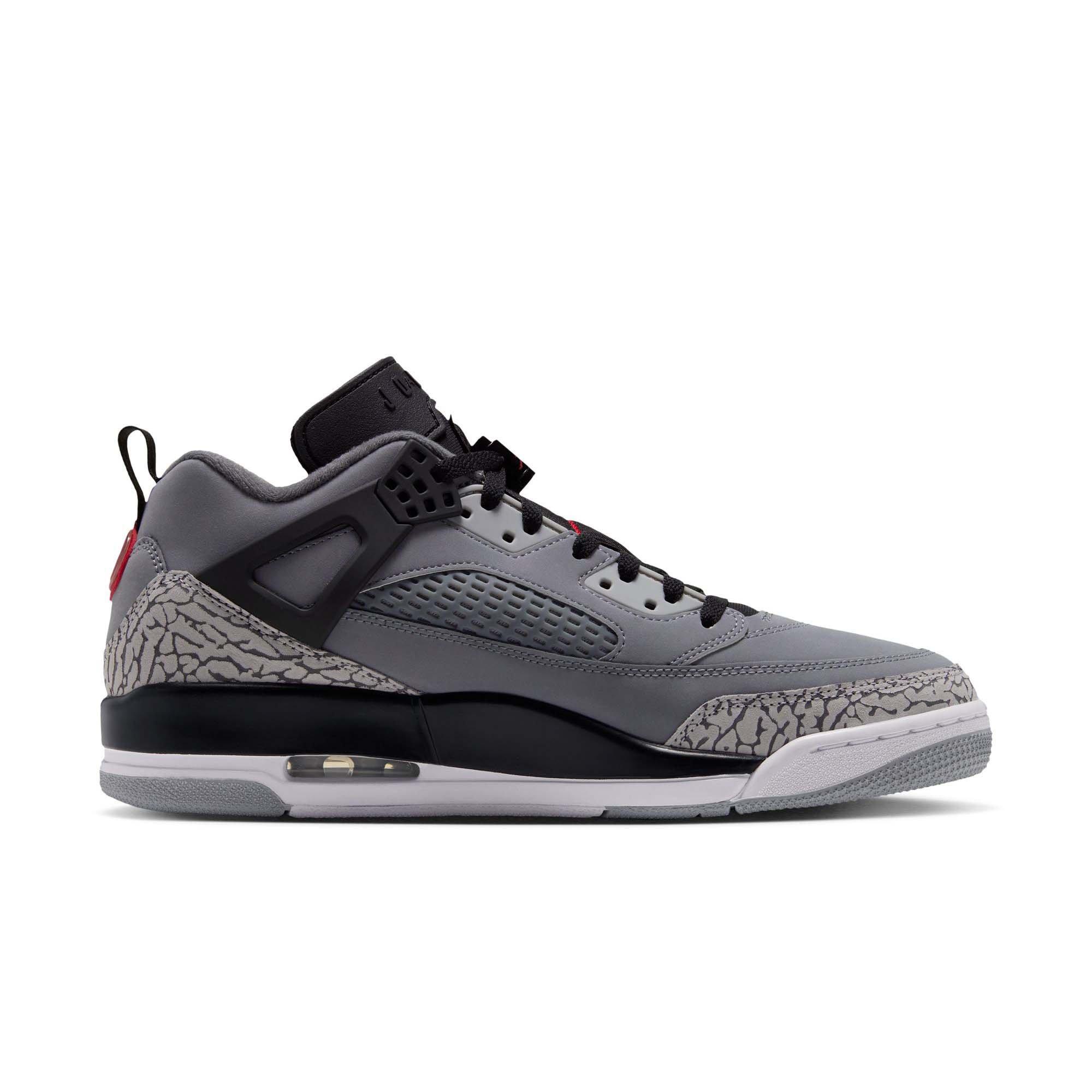 Jordan Spizike Low "Cool Grey/University Red/Black" Men's Shoe - GREY/BLACK/RED