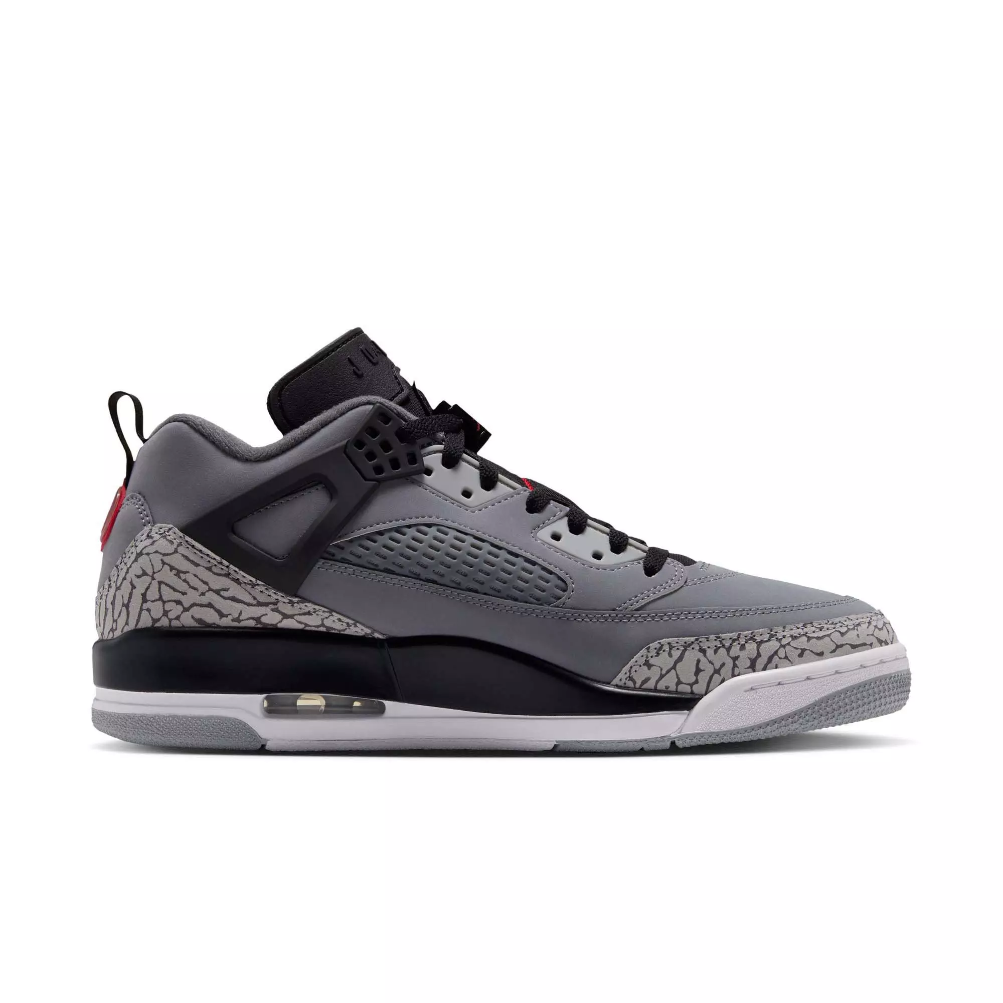 Jordan Spizike Low "Cool Grey/University Red/Black" Men's Shoe - GREY/BLACK/RED