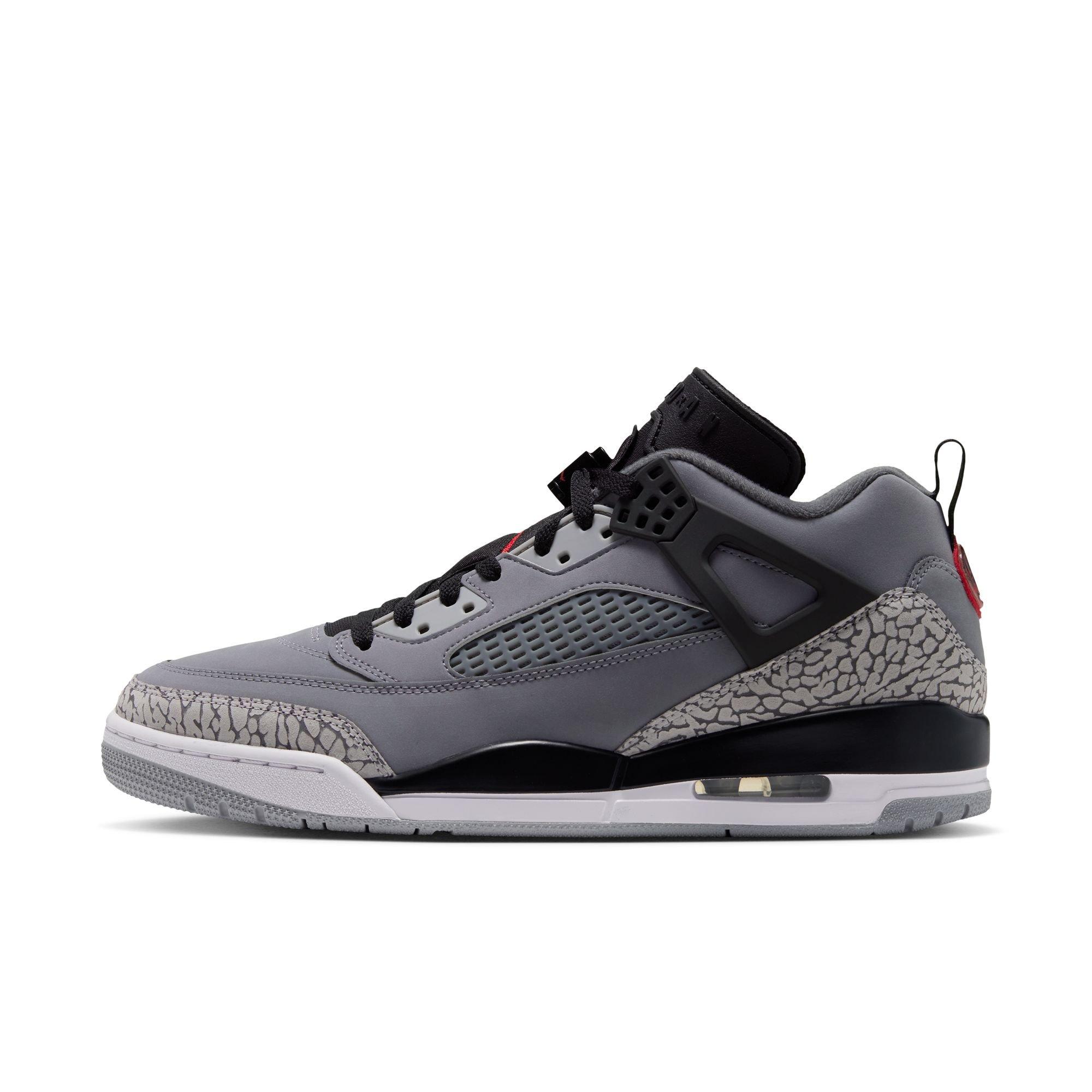 Jordan Spizike Low "Cool Grey/University Red/Black" Men's Shoe - GREY/BLACK/RED
