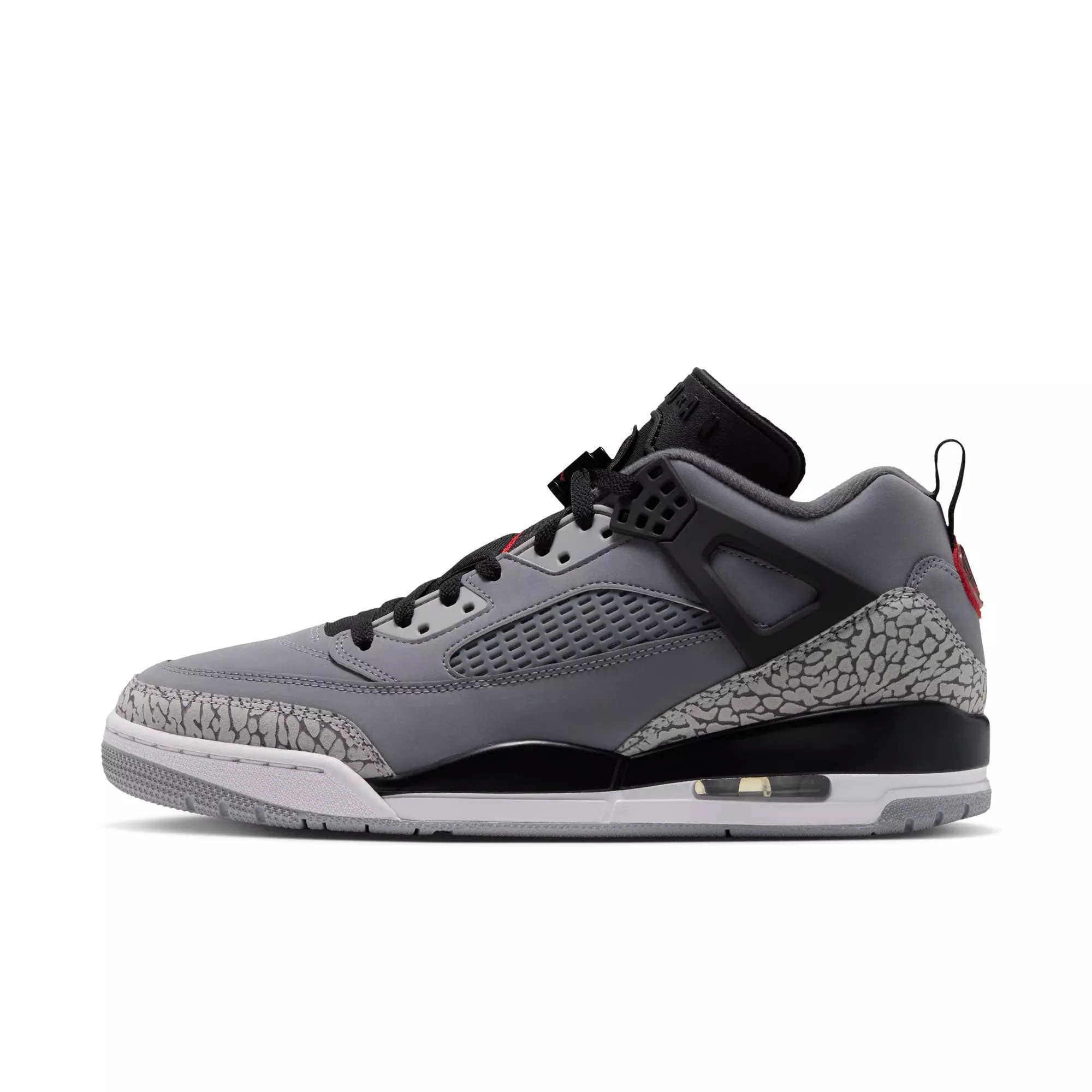 Jordan Spizike Low "Cool Grey/University Red/Black" Men's Shoe - GREY/BLACK/RED