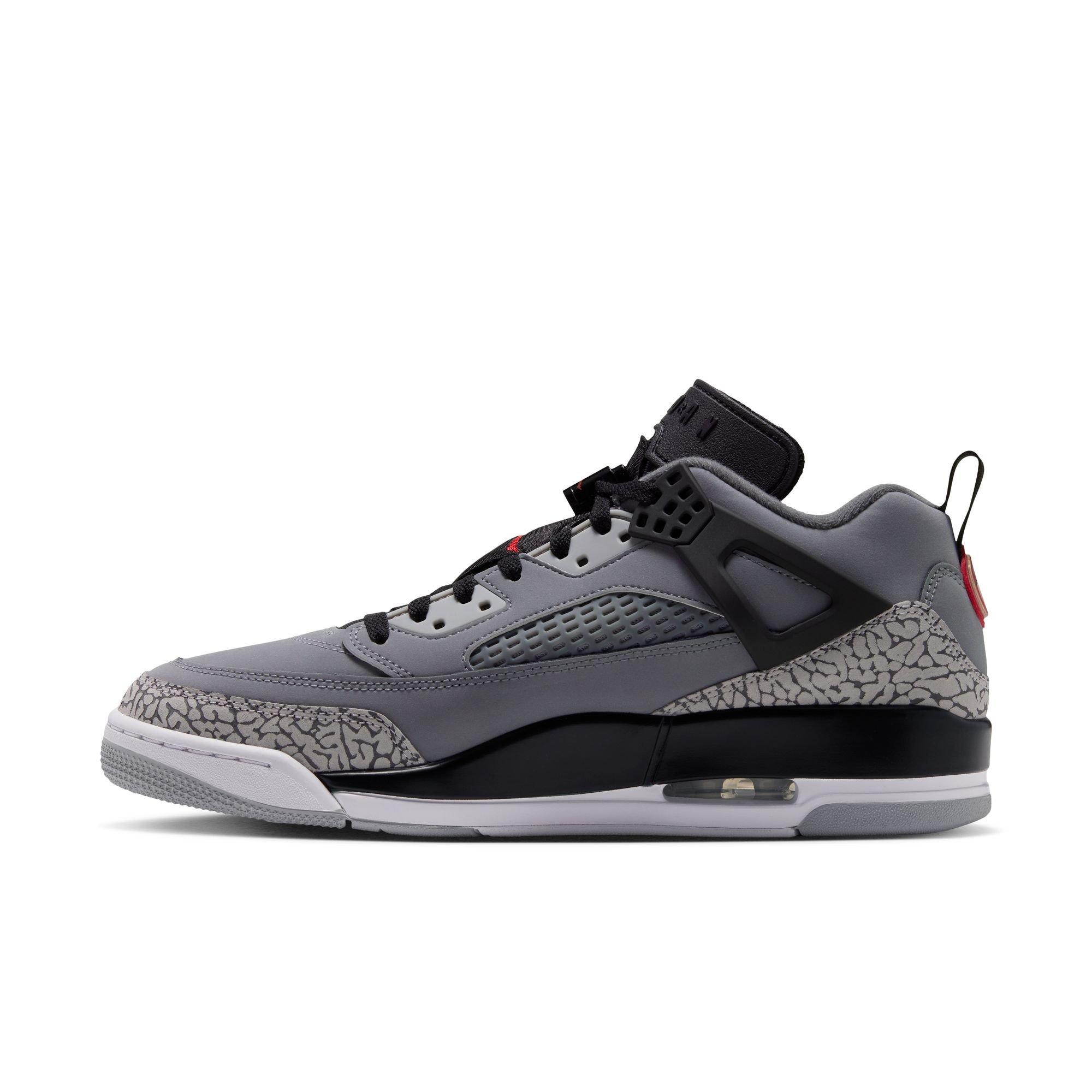 Jordan Spizike Low "Cool Grey/University Red/Black" Men's Shoe - GREY/BLACK/RED