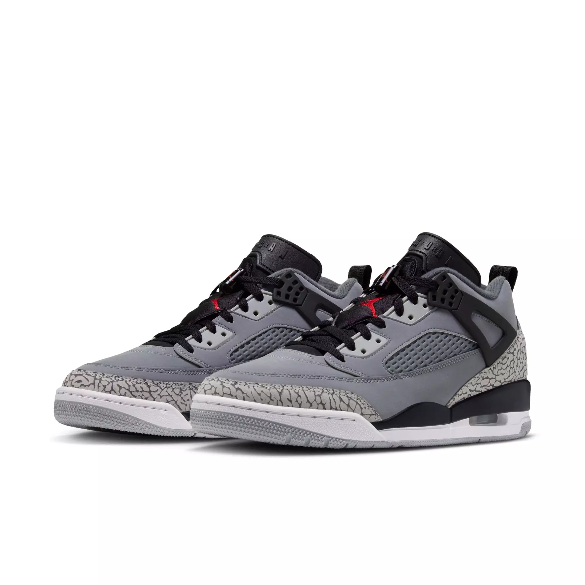 Jordan Spizike Low "Cool Grey/University Red/Black" Men's Shoe - GREY/BLACK/RED