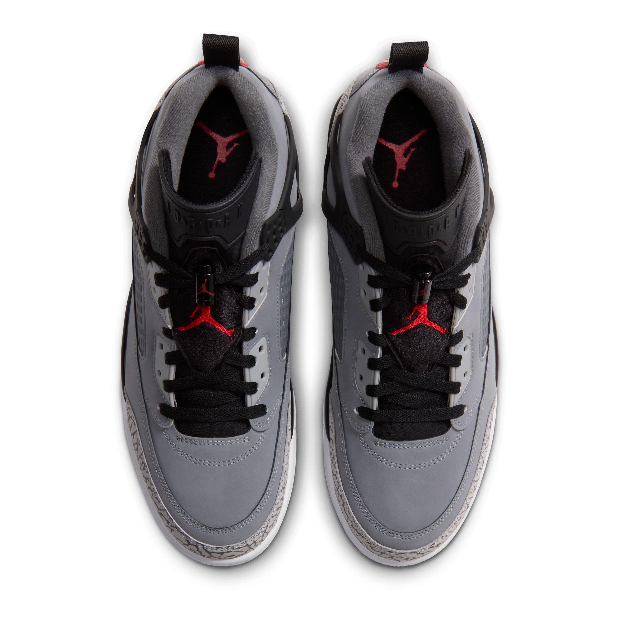 Jordan Spizike Low "Cool Grey/University Red/Black" Men's Shoe - GREY/BLACK/RED