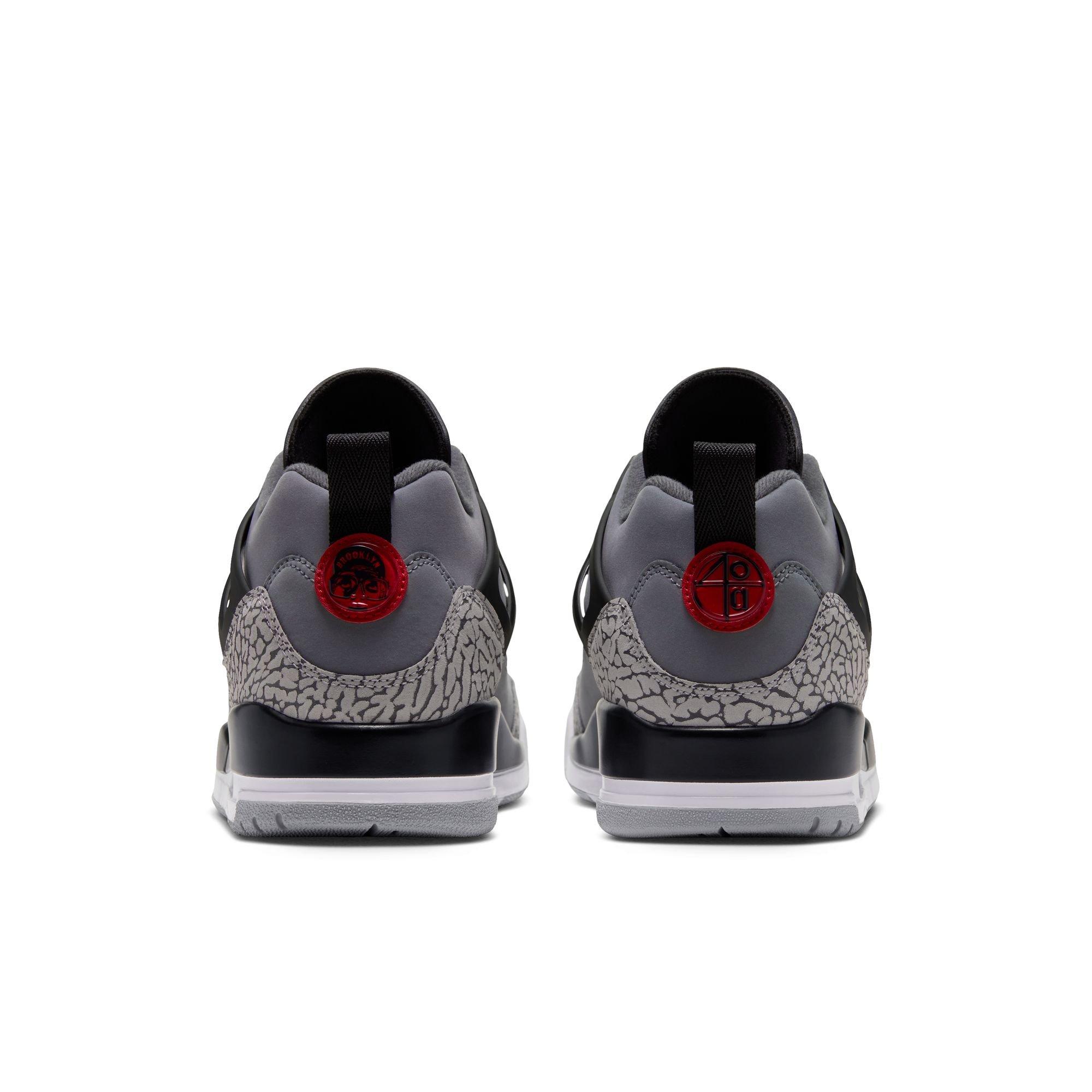 Jordan Spizike Low "Cool Grey/University Red/Black" Men's Shoe - GREY/BLACK/RED