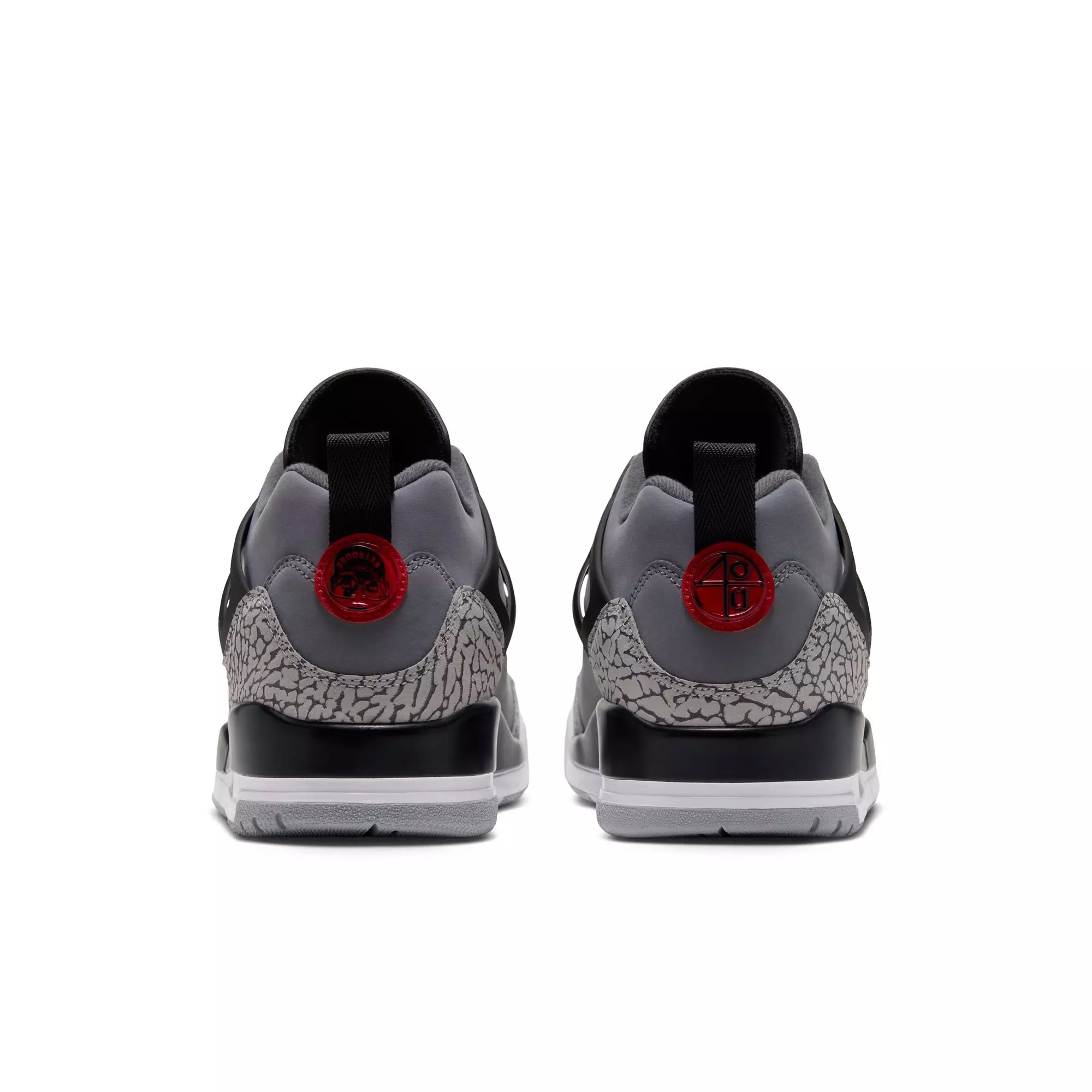 Jordan Spizike Low "Cool Grey/University Red/Black" Men's Shoe - GREY/BLACK/RED