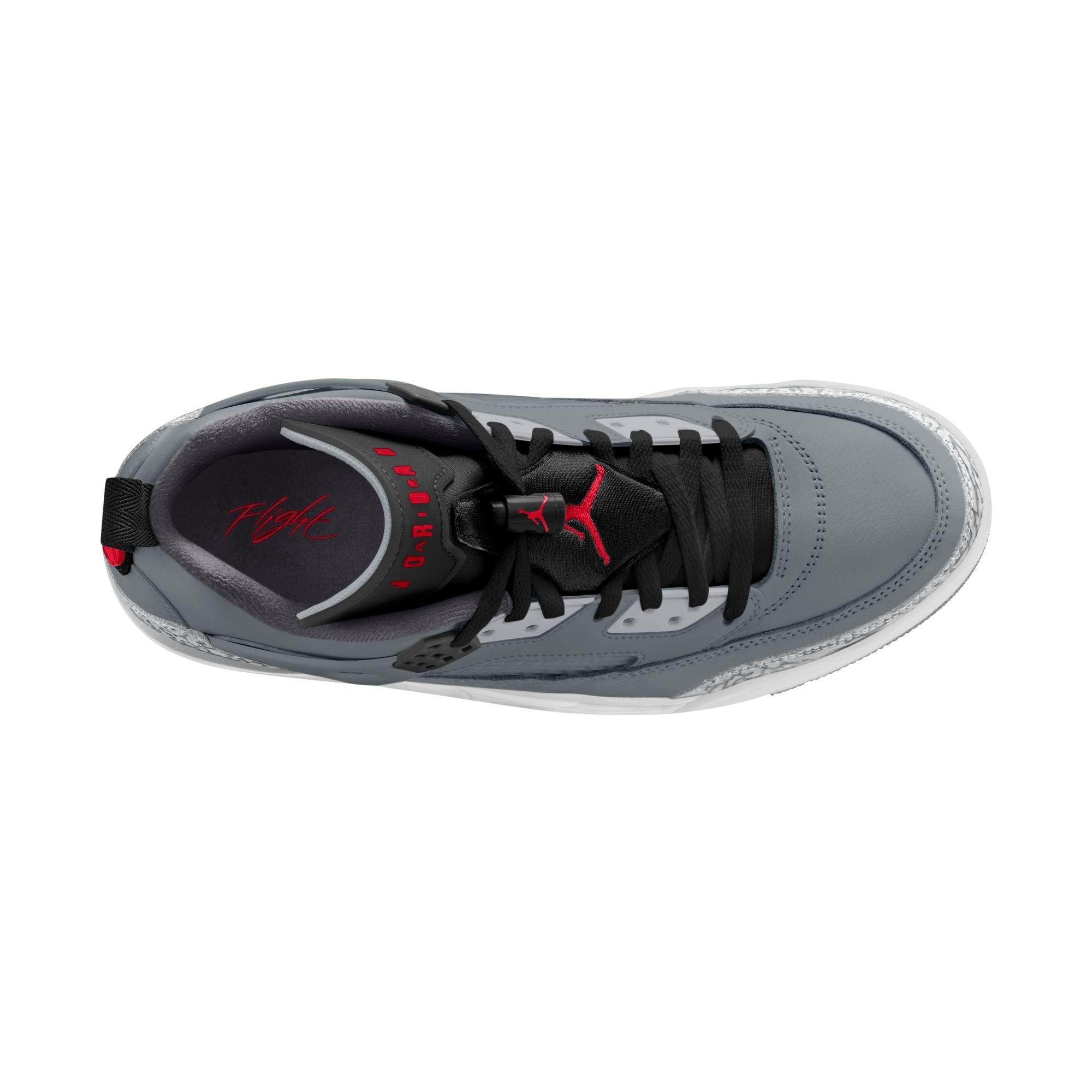 Jordan Spizike Low "Cool Grey/University Red/Black" Men's Shoe - GREY/BLACK/RED