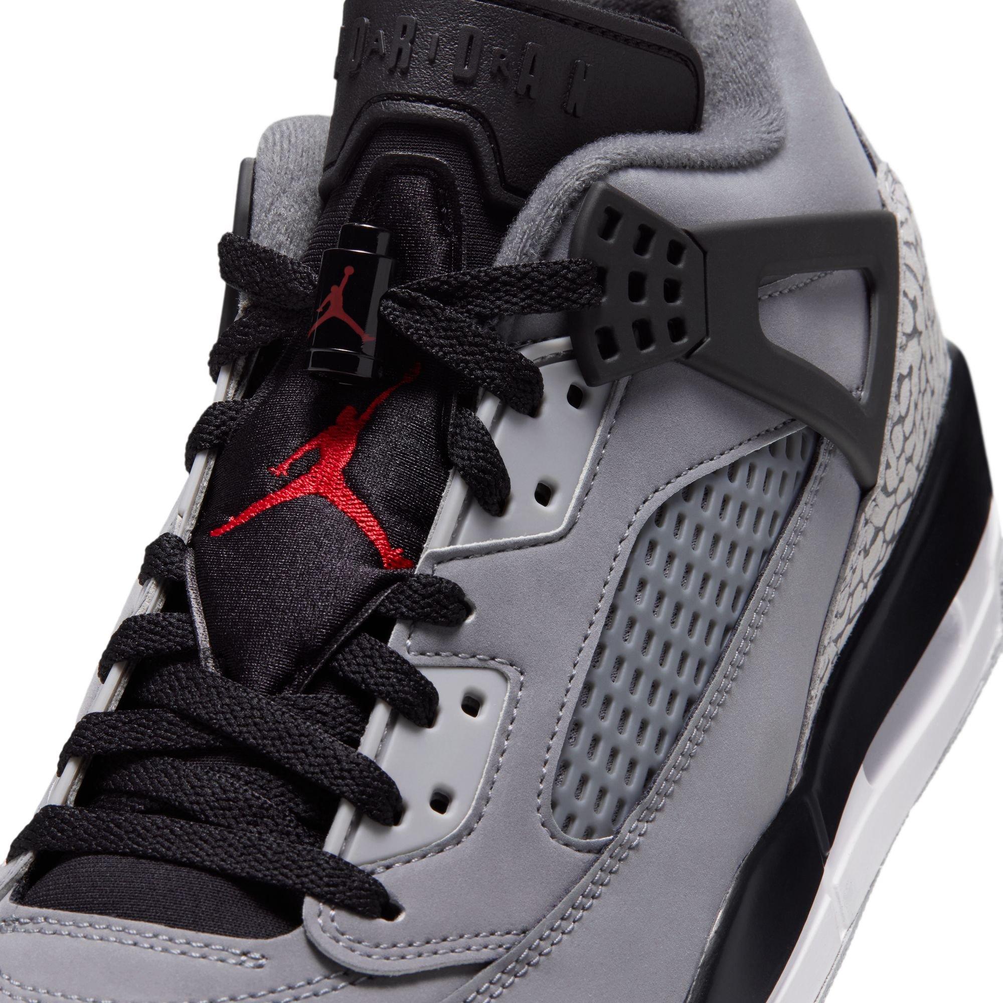 Jordan Spizike Low "Cool Grey/University Red/Black" Men's Shoe - GREY/BLACK/RED
