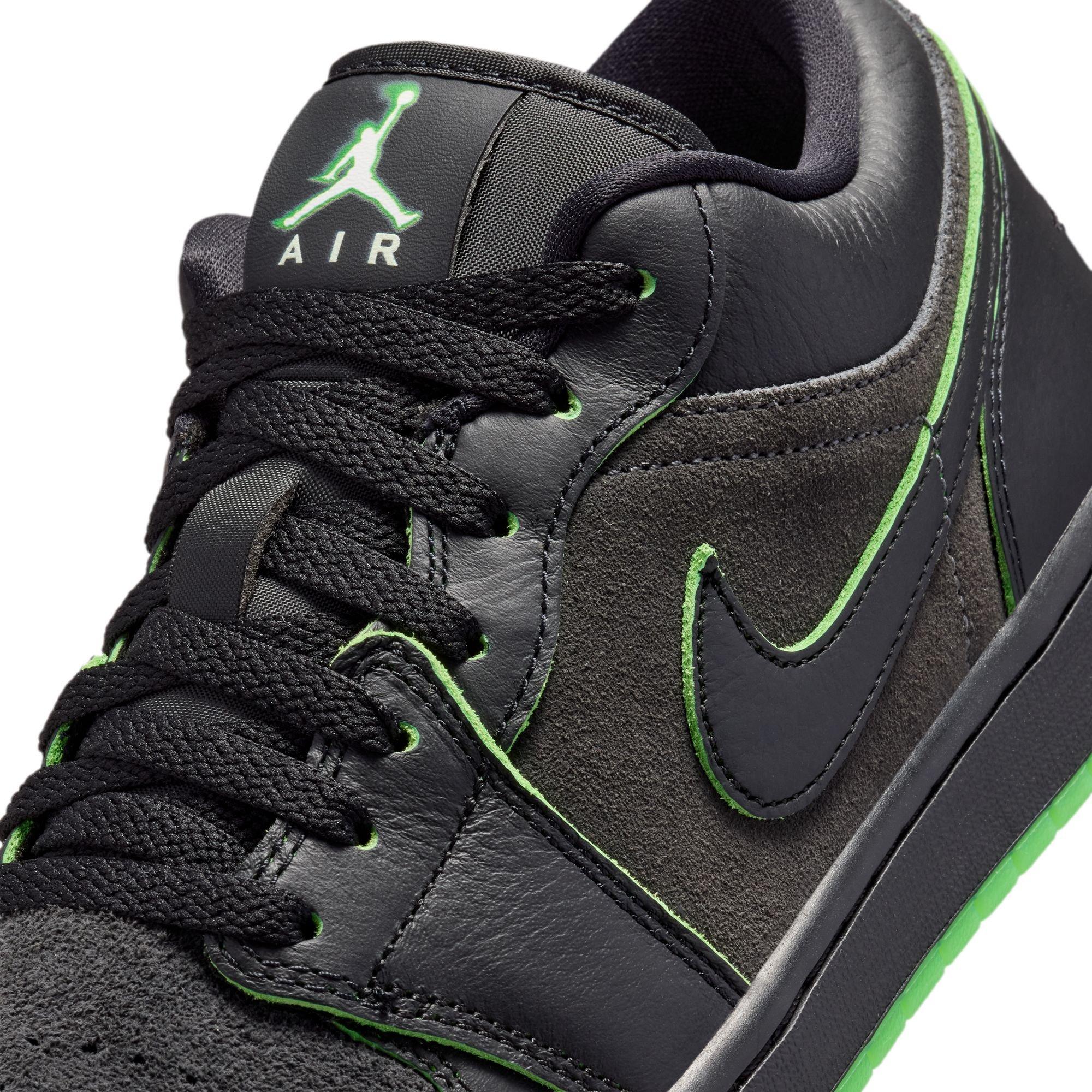 Jordan 1 Low SE "Black/Scream Green/Dk Smoke Grey" Men's Shoe - BLACK/GREEN