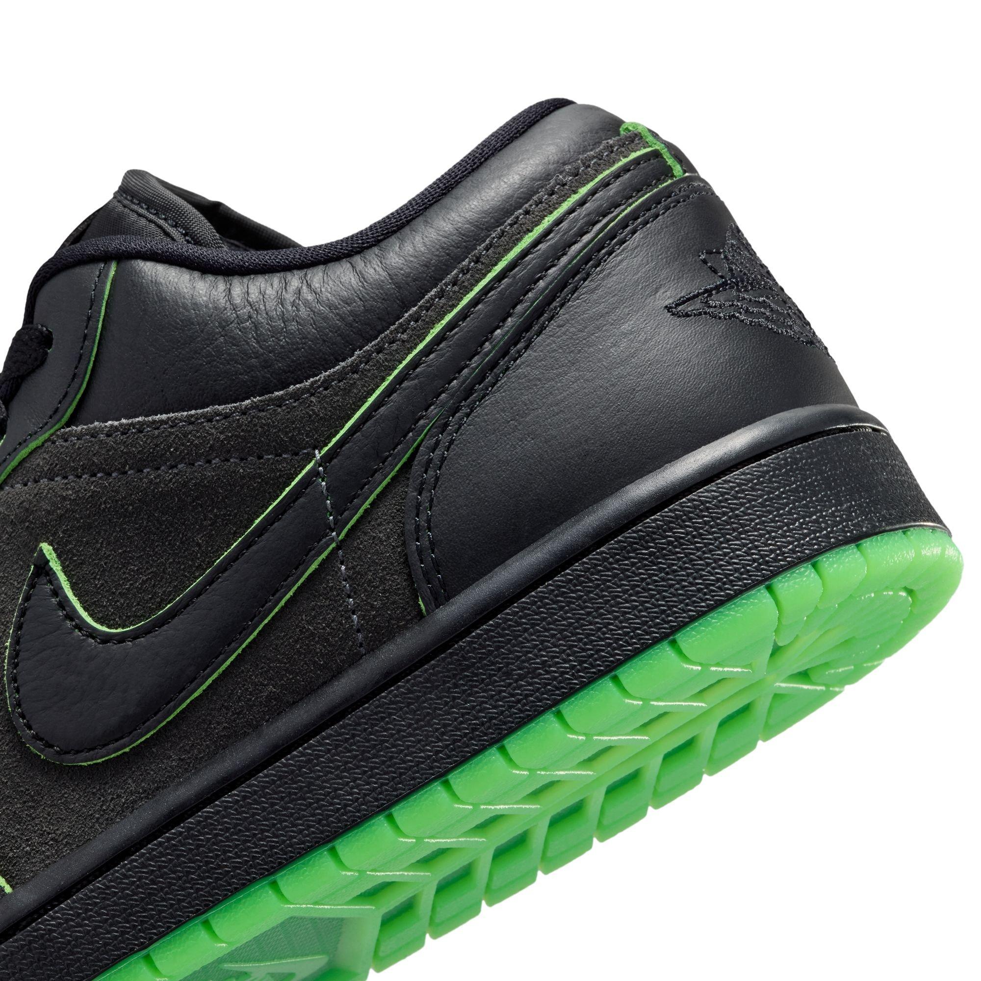 Jordan 1 Low SE "Black/Scream Green/Dk Smoke Grey" Men's Shoe - BLACK/GREEN