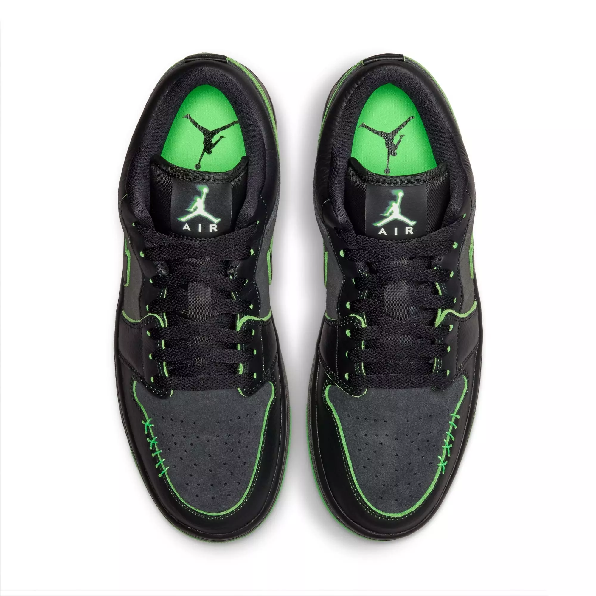 Jordan 1 Low SE "Black/Scream Green/Dk Smoke Grey" Men's Shoe - BLACK/GREEN