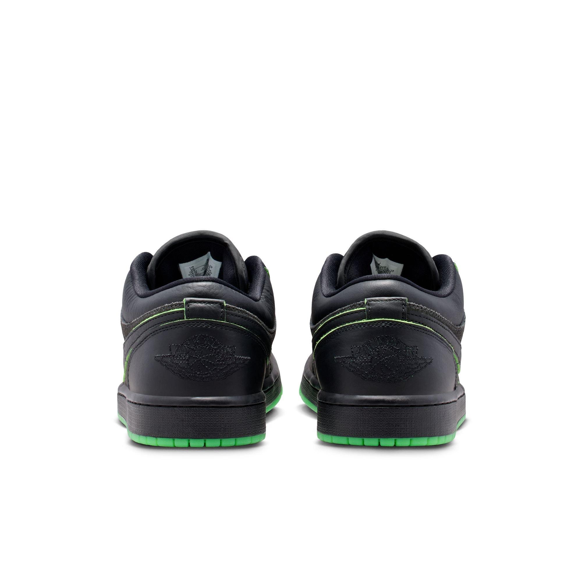 Jordan 1 Low SE "Black/Scream Green/Dk Smoke Grey" Men's Shoe - BLACK/GREEN