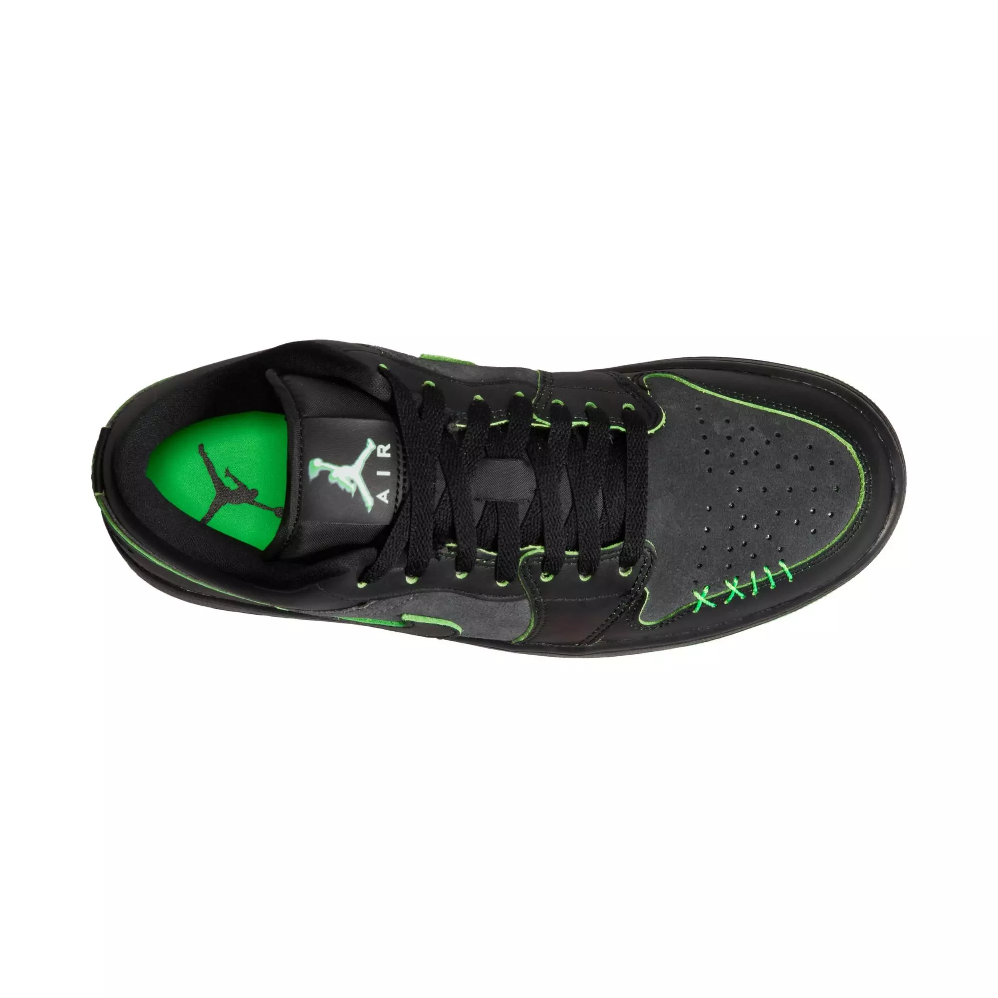 Jordan 1 Low SE "Black/Scream Green/Dk Smoke Grey" Men's Shoe - BLACK/GREEN