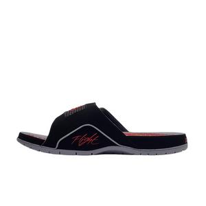 Jordan Hydro 4 Retro "Black/Fire Red/Cement Grey" Men's Slide - BLACK/RED