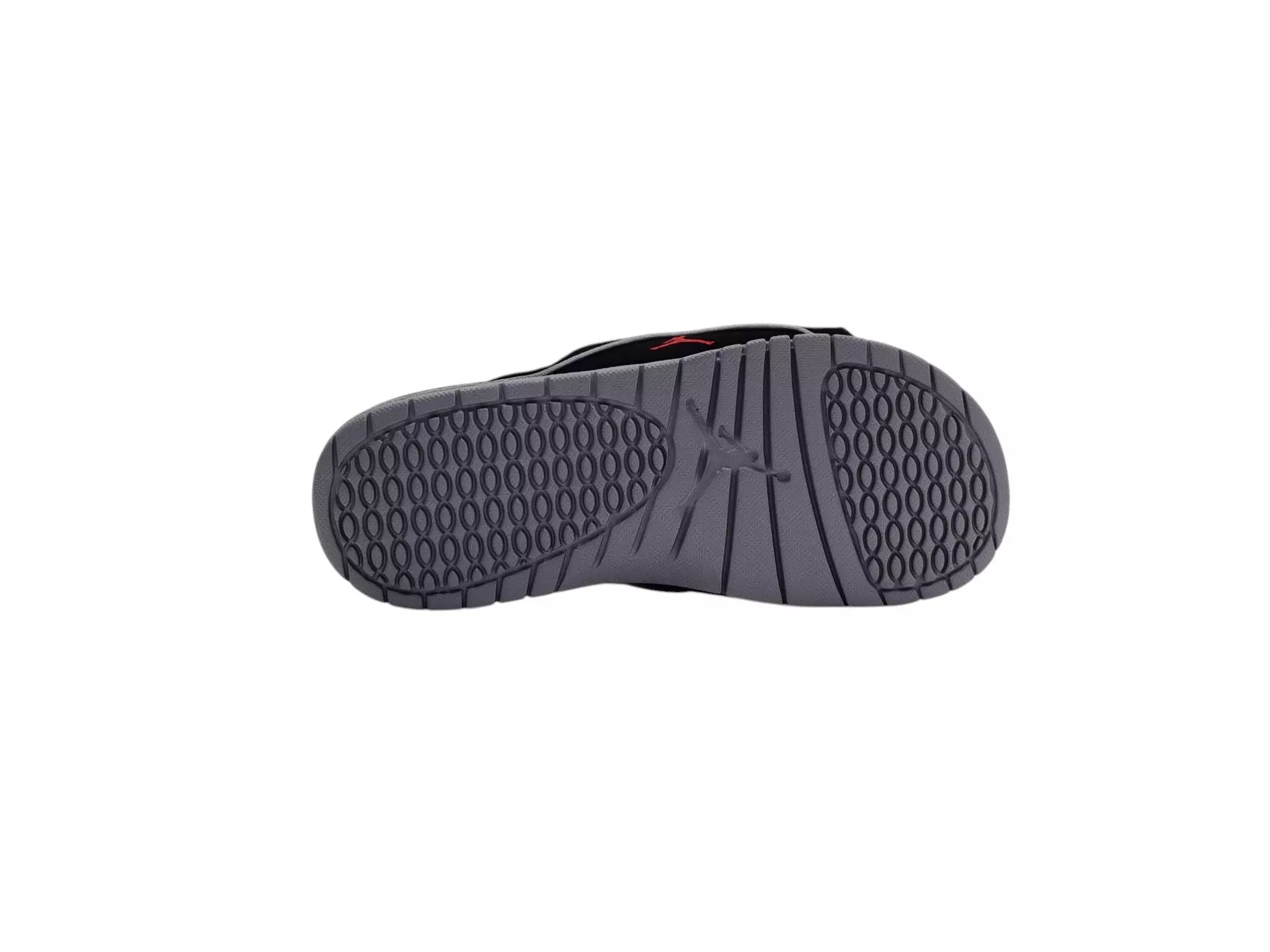 Jordan Hydro 4 Retro "Black/Fire Red/Cement Grey" Men's Slide - BLACK/RED
