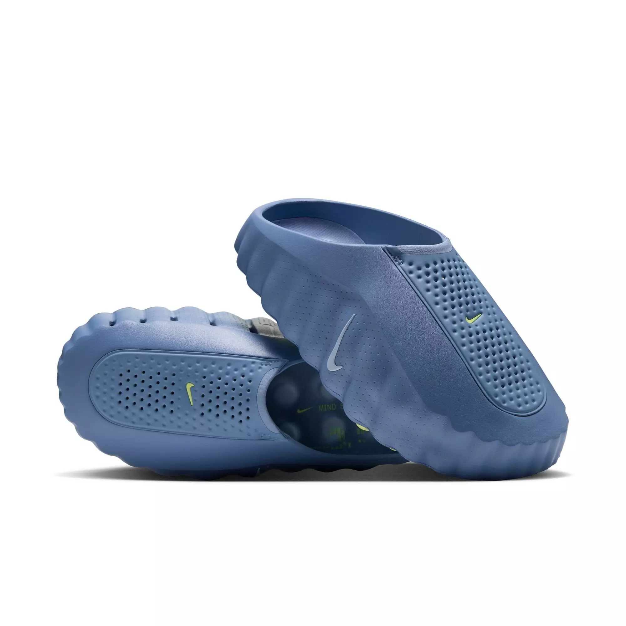 Nike Mind 001 "Work Blue" Men's Pregame Mule - WORK BLUE/HYDROGEN BLUE/LT LEMON TWIST