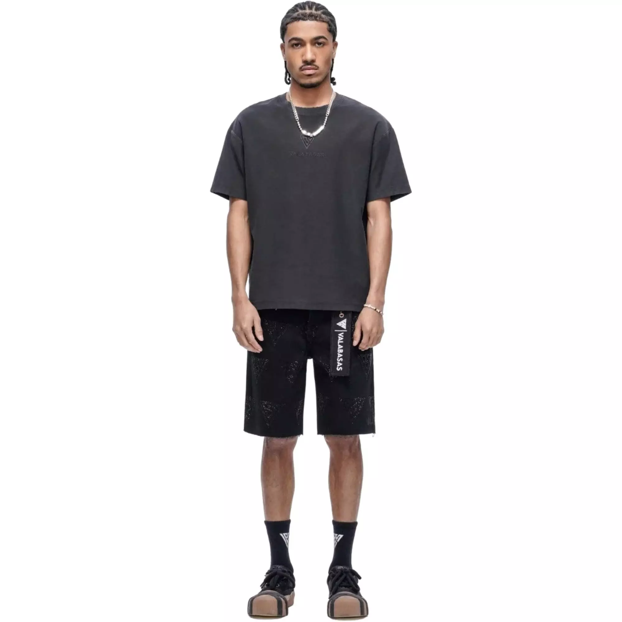 Valabasas Men's Palace Jorts-Black - BLACK