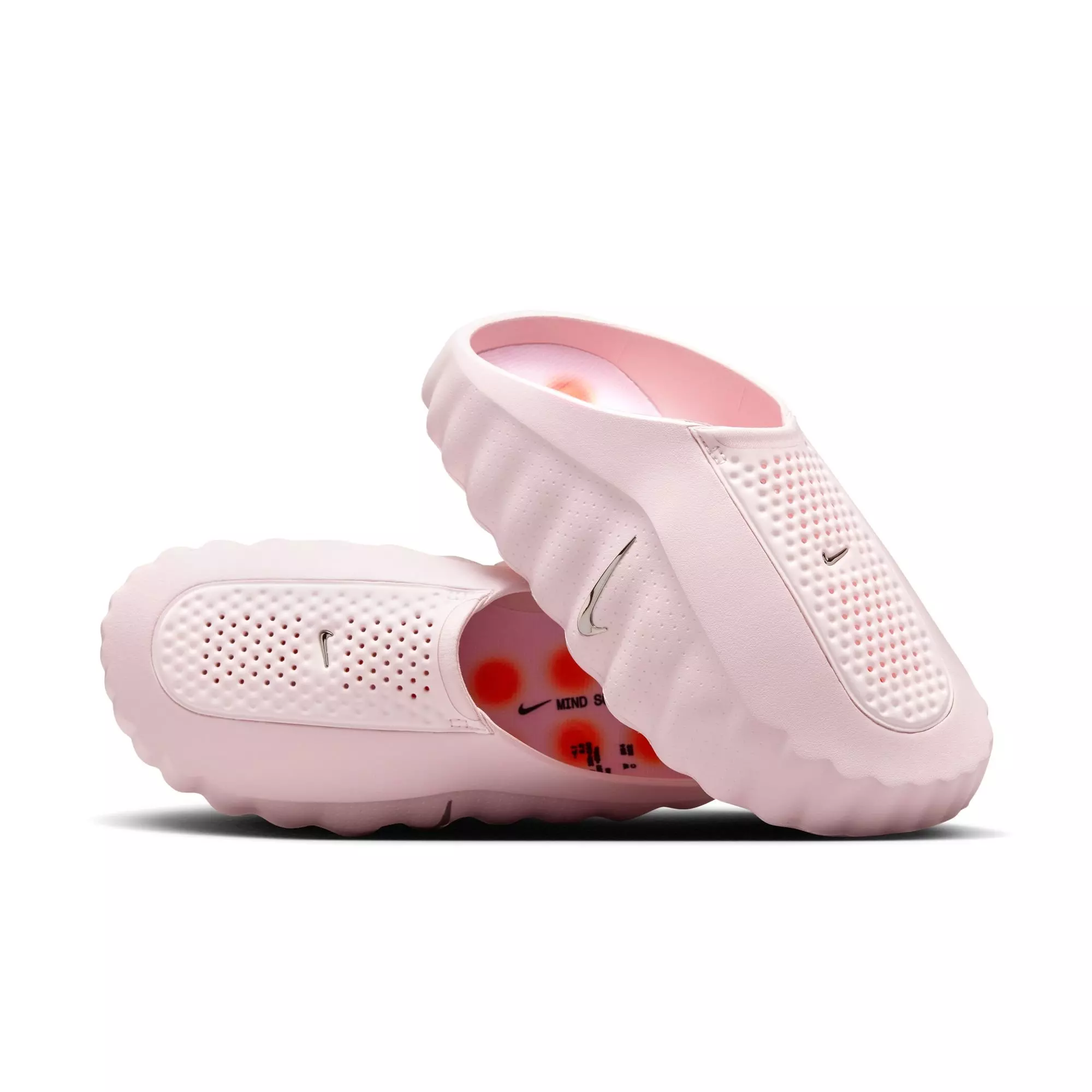 Nike Mind 001 "Pearl Pink/Chrome/Hyper Crimson/Black" Women's Mule - LT PINK