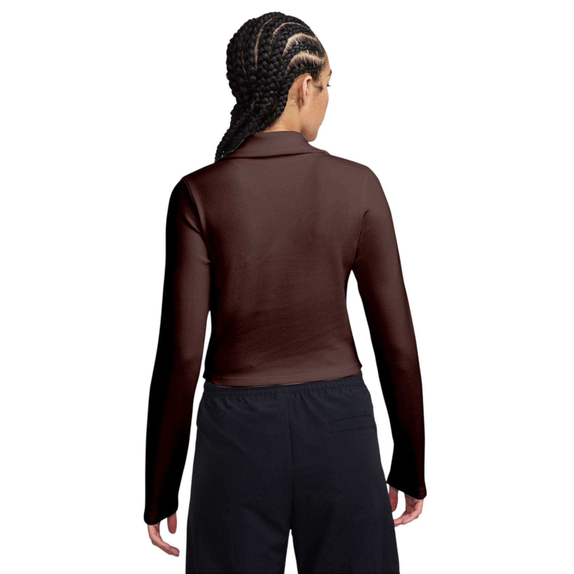 HO26 POLO CROP LS - MYS DATE - BURGUNDY