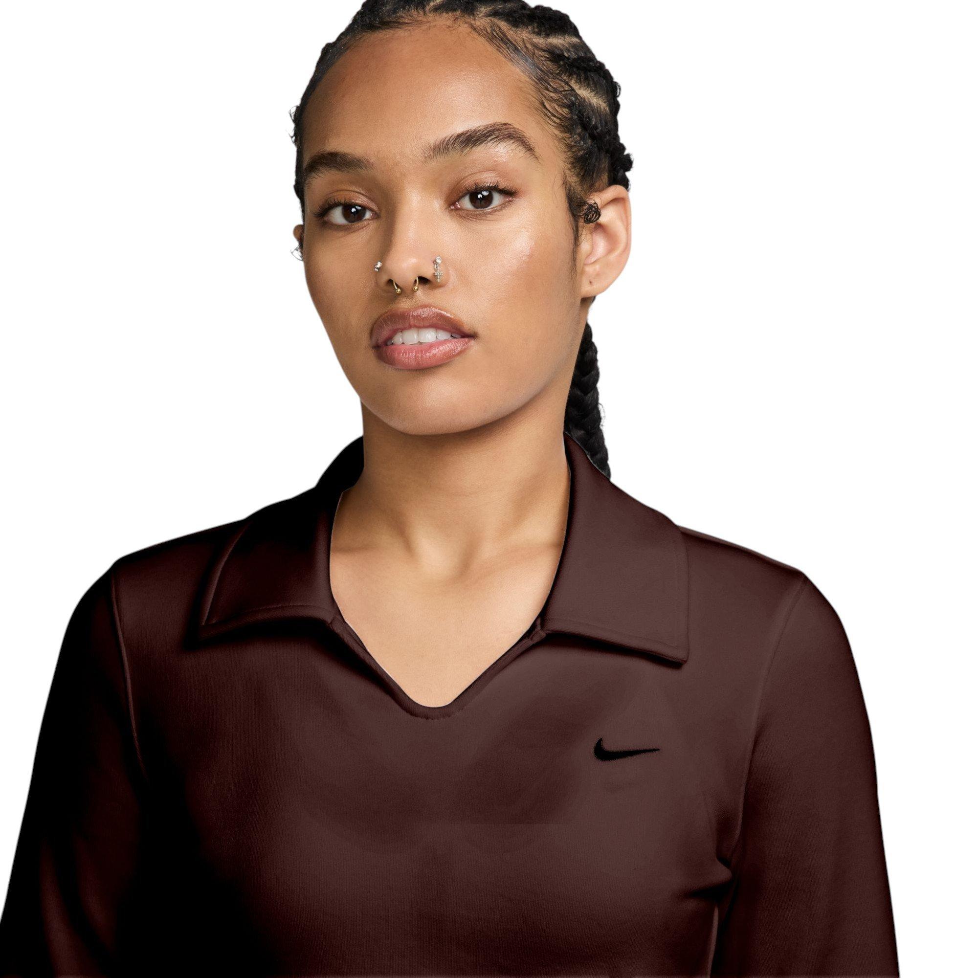 HO26 POLO CROP LS - MYS DATE - BURGUNDY