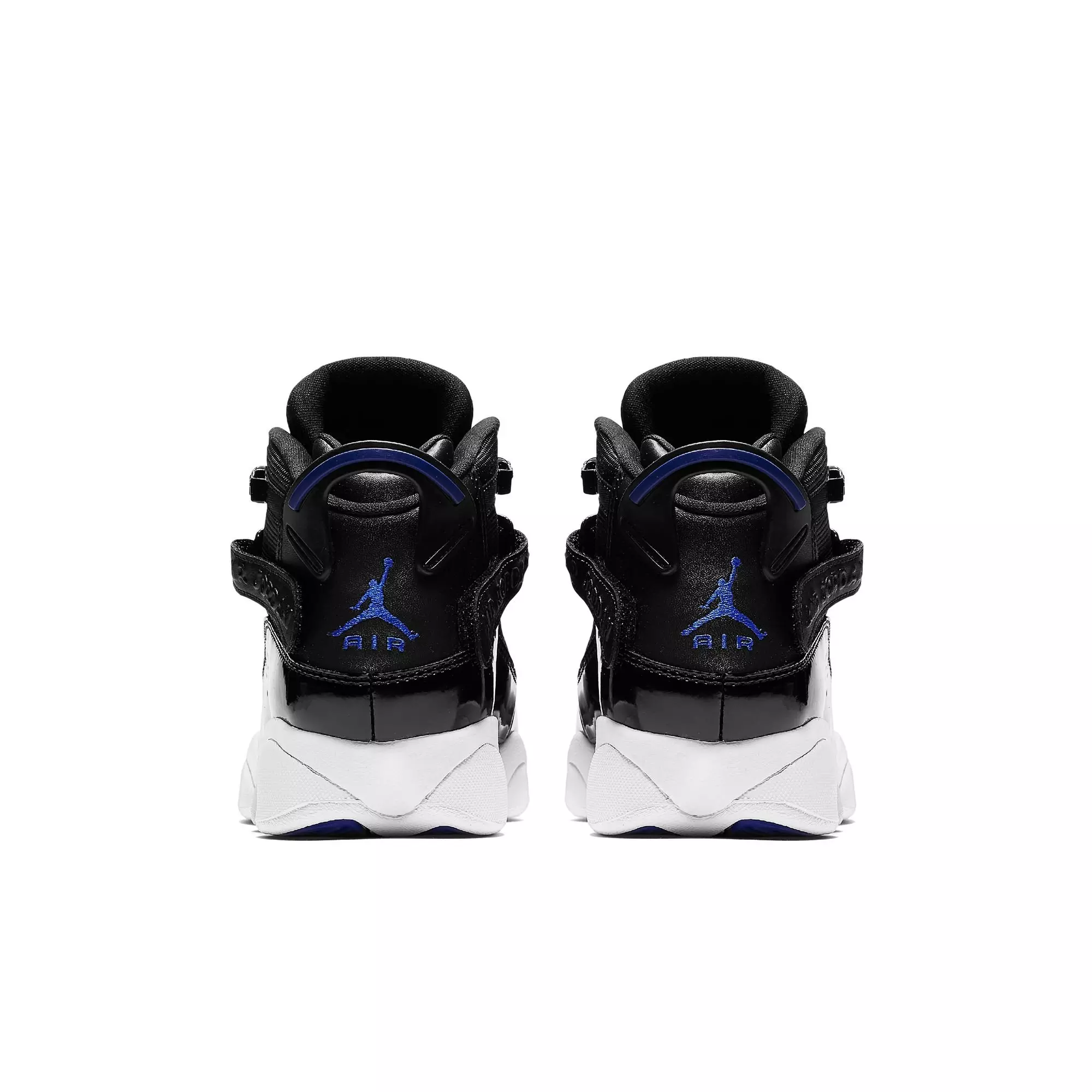 Jordan 6 Rings "Black/Hyper Royal/White" Grade School Boys' Shoe - BLACK/BLUE