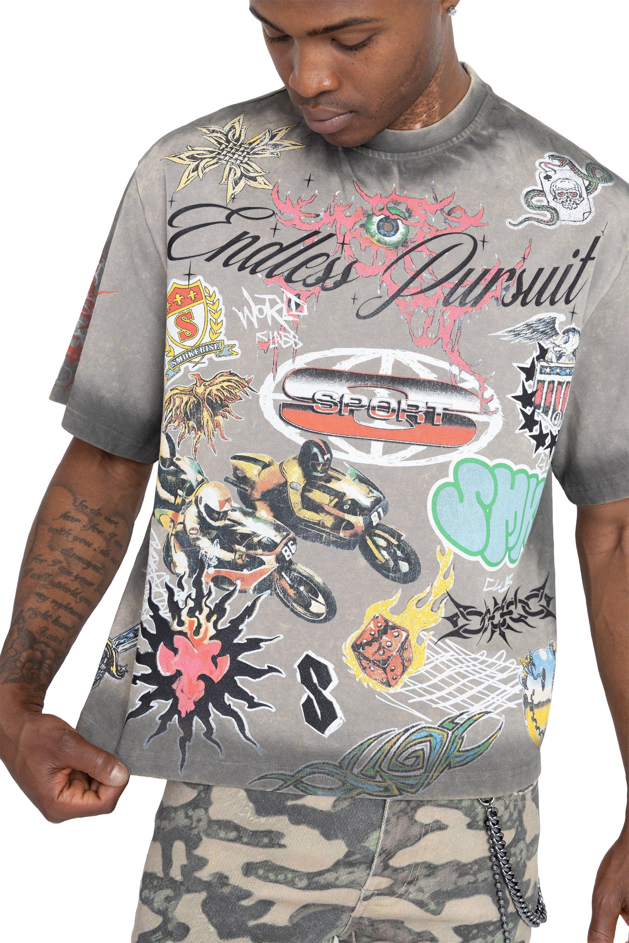 FA26 ENDLESS PURSUIT CROP SST-DEC SKY - GREY