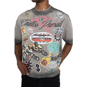 FA26 ENDLESS PURSUIT CROP SST-DEC SKY - GREY
