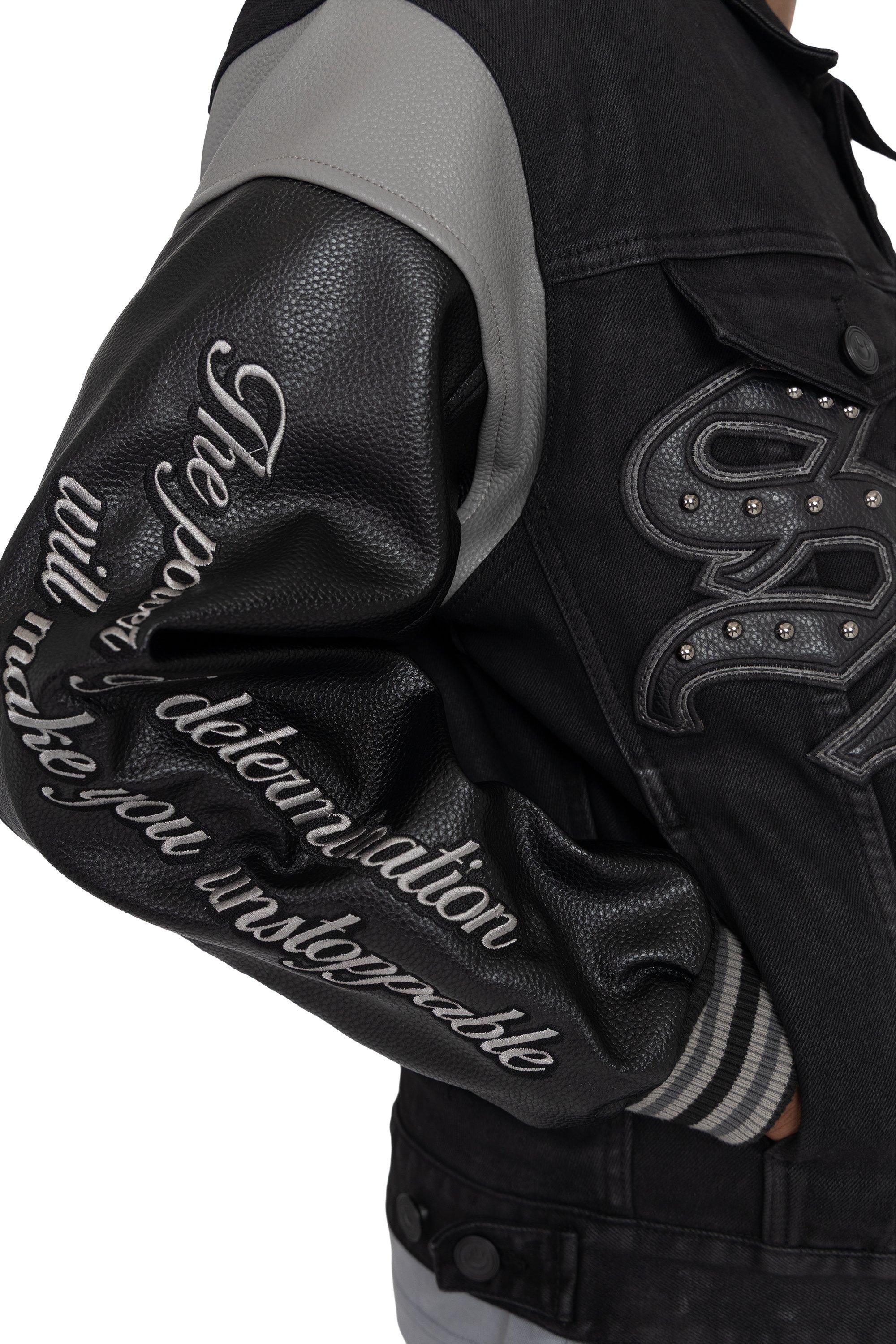 FA26 RISE TO REIGN TRUCKER JKT - BLACK