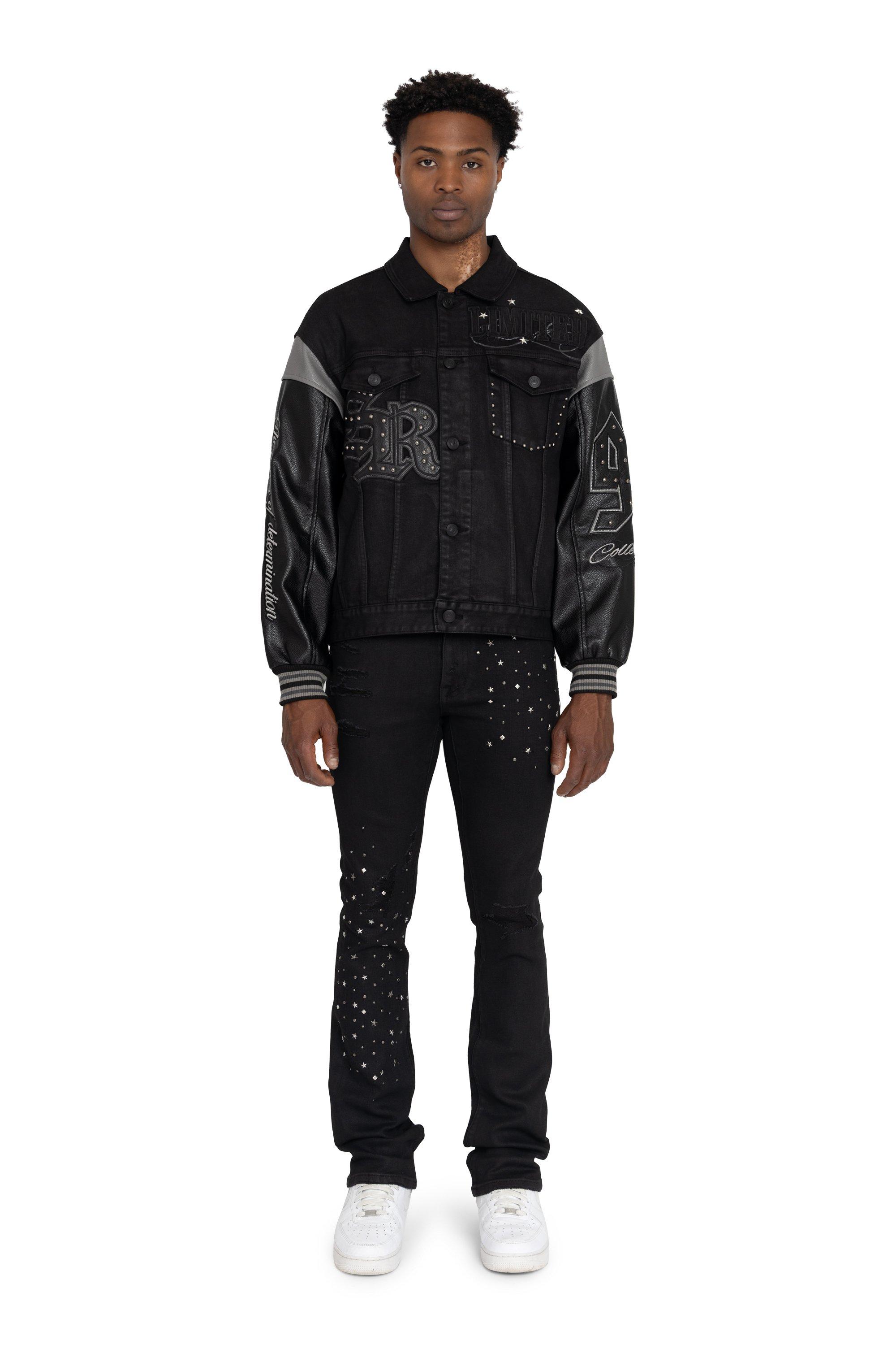 FA26 RISE TO REIGN TRUCKER JKT - BLACK