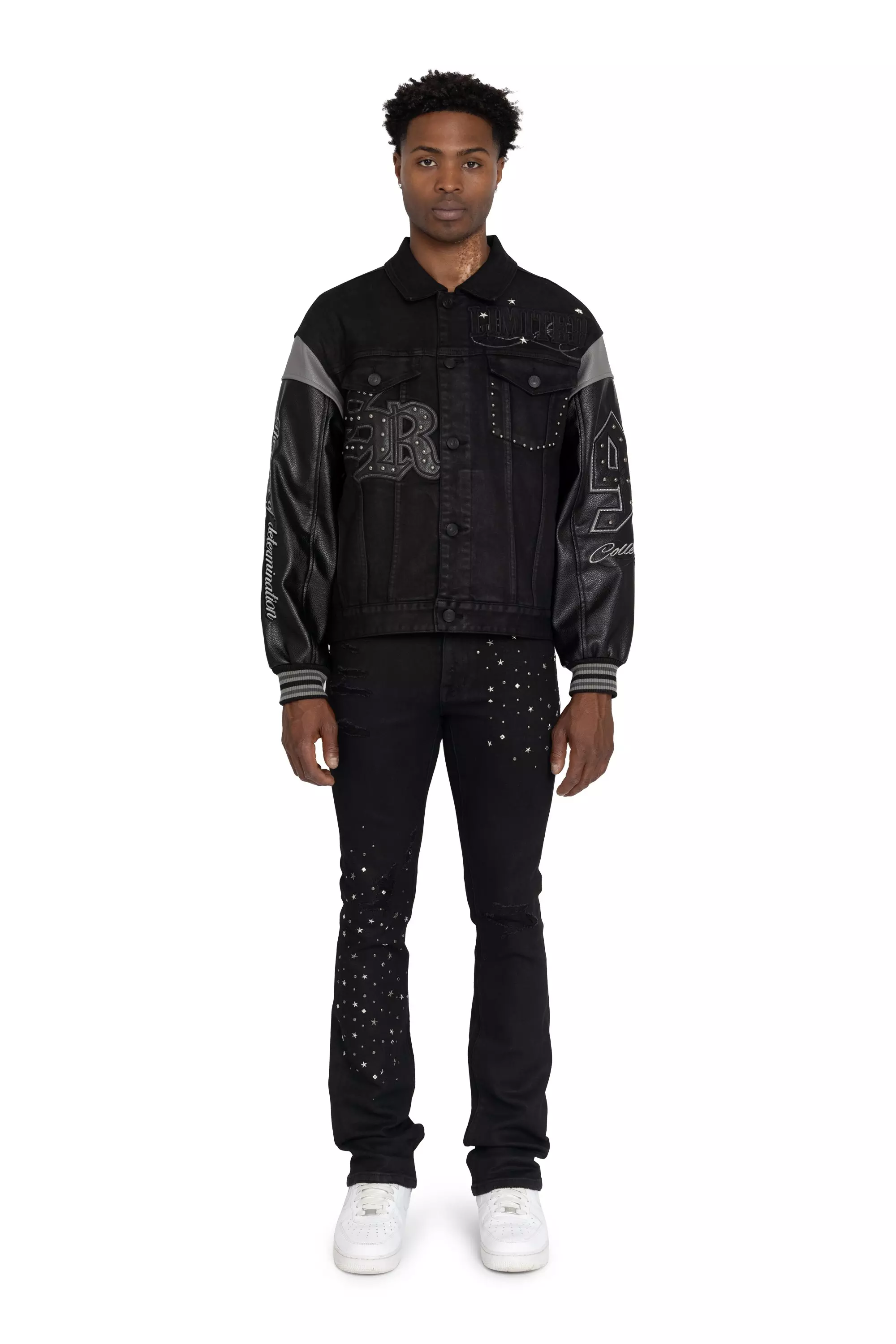 FA26 RISE TO REIGN TRUCKER JKT - BLACK
