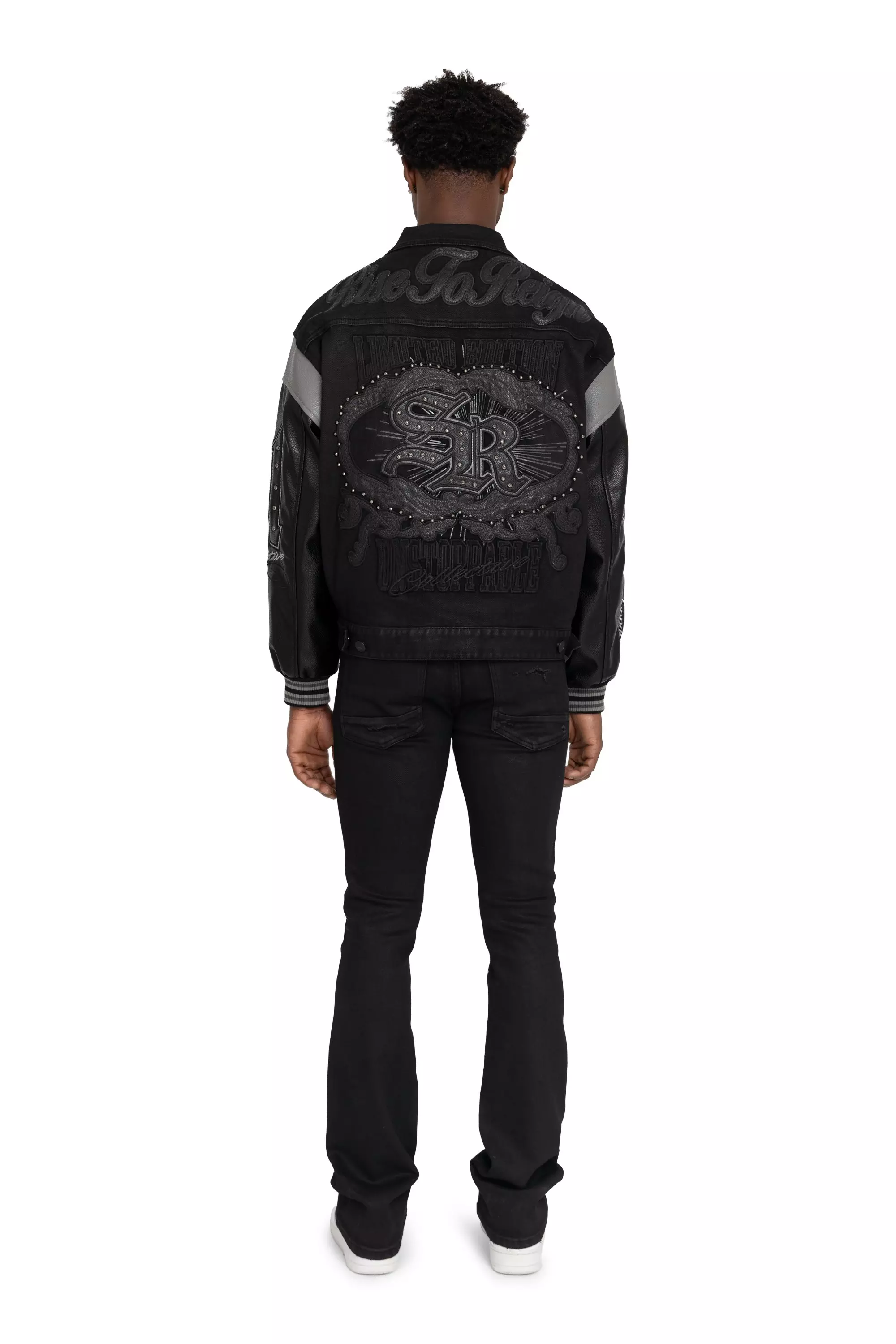 FA26 RISE TO REIGN TRUCKER JKT - BLACK