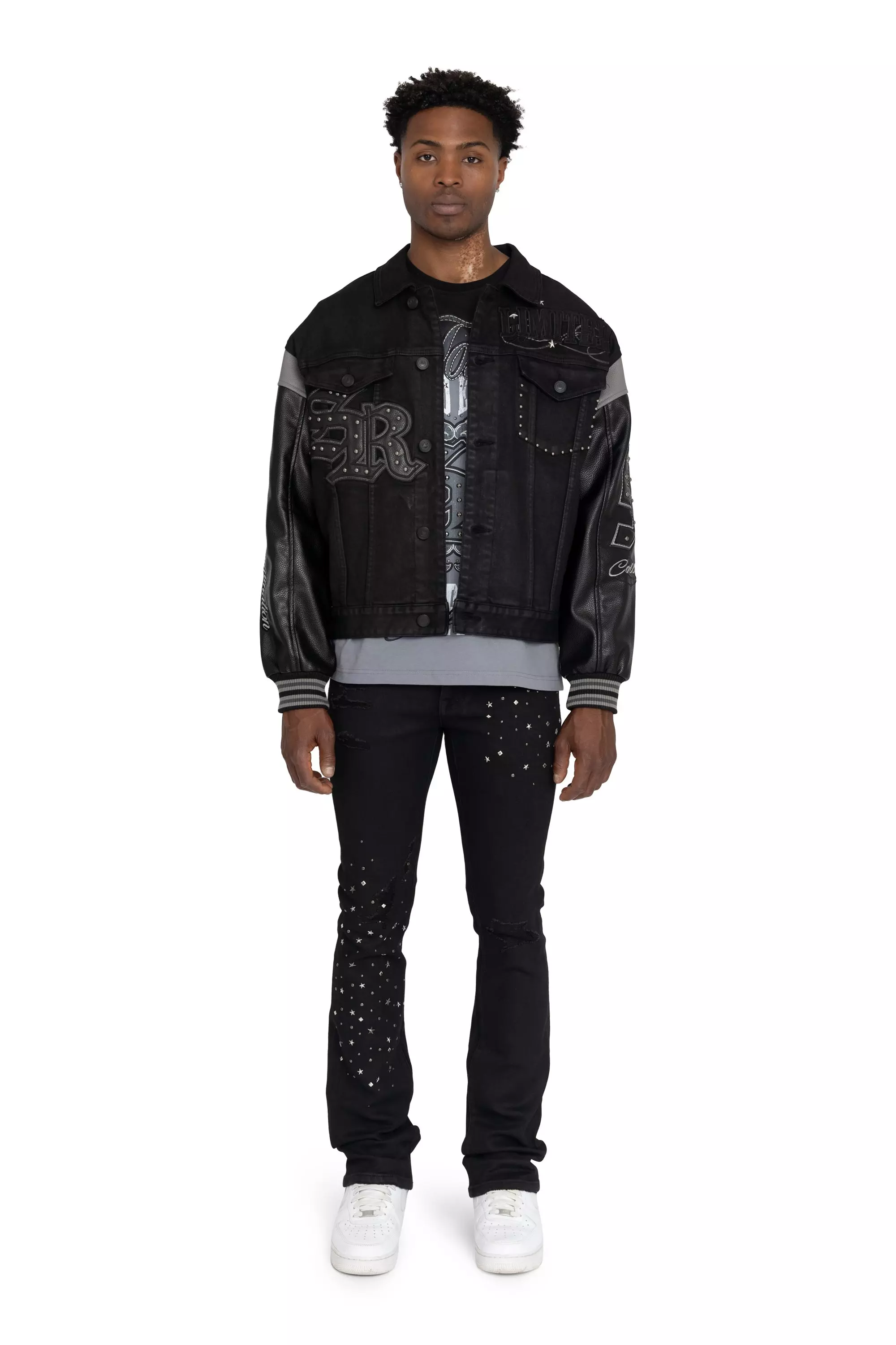FA26 RISE TO REIGN TRUCKER JKT - BLACK