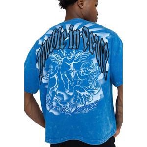 FA26 TROUBLE IN PEACE FT CROP-SKYDIVER - BLUE