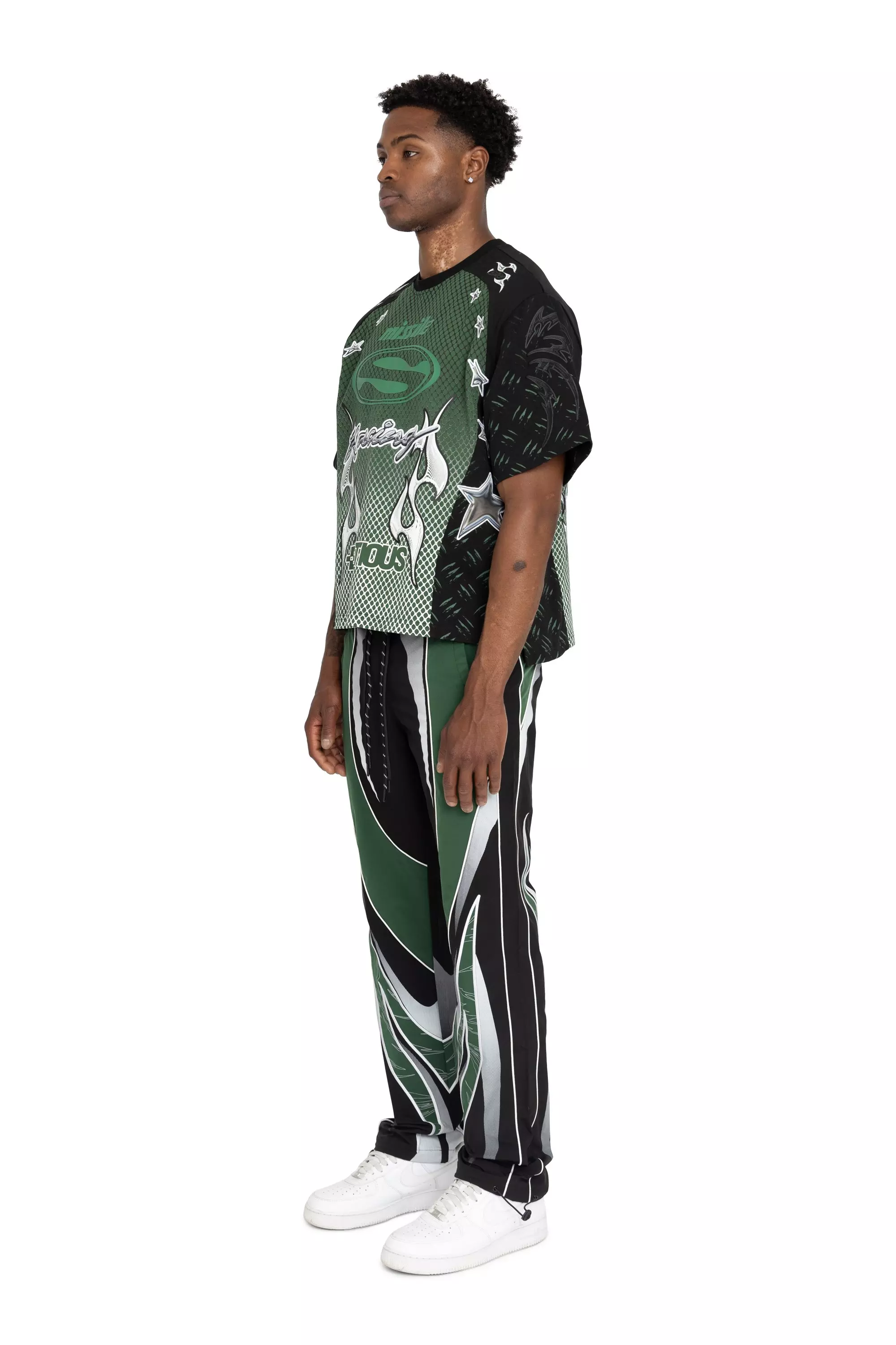 FA26 RISING WINDBREAKER PNT-LARCH GRN - BLACK/GREEN