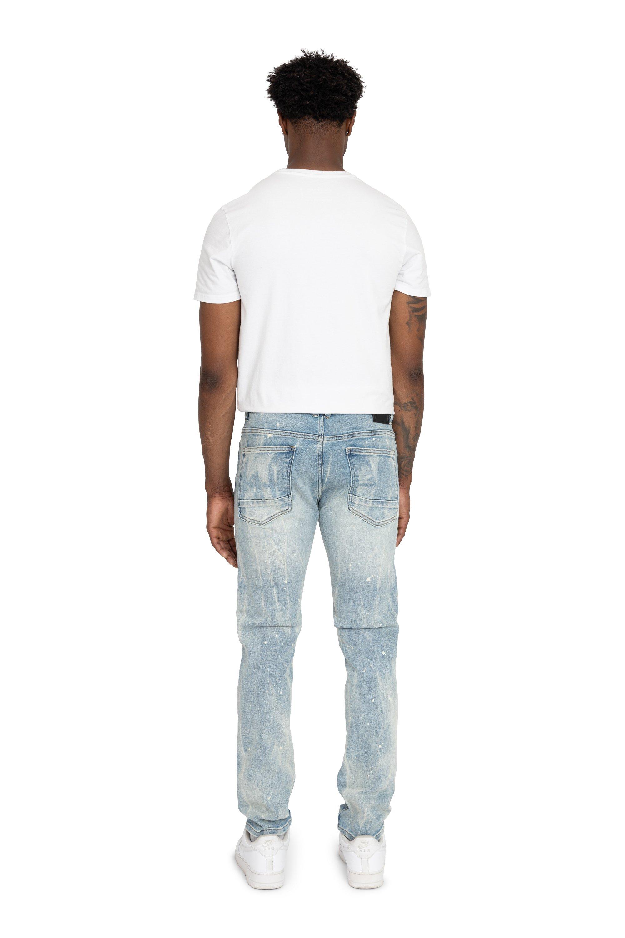 SLIM VNTG WASH VOSS BLUE - BLUE