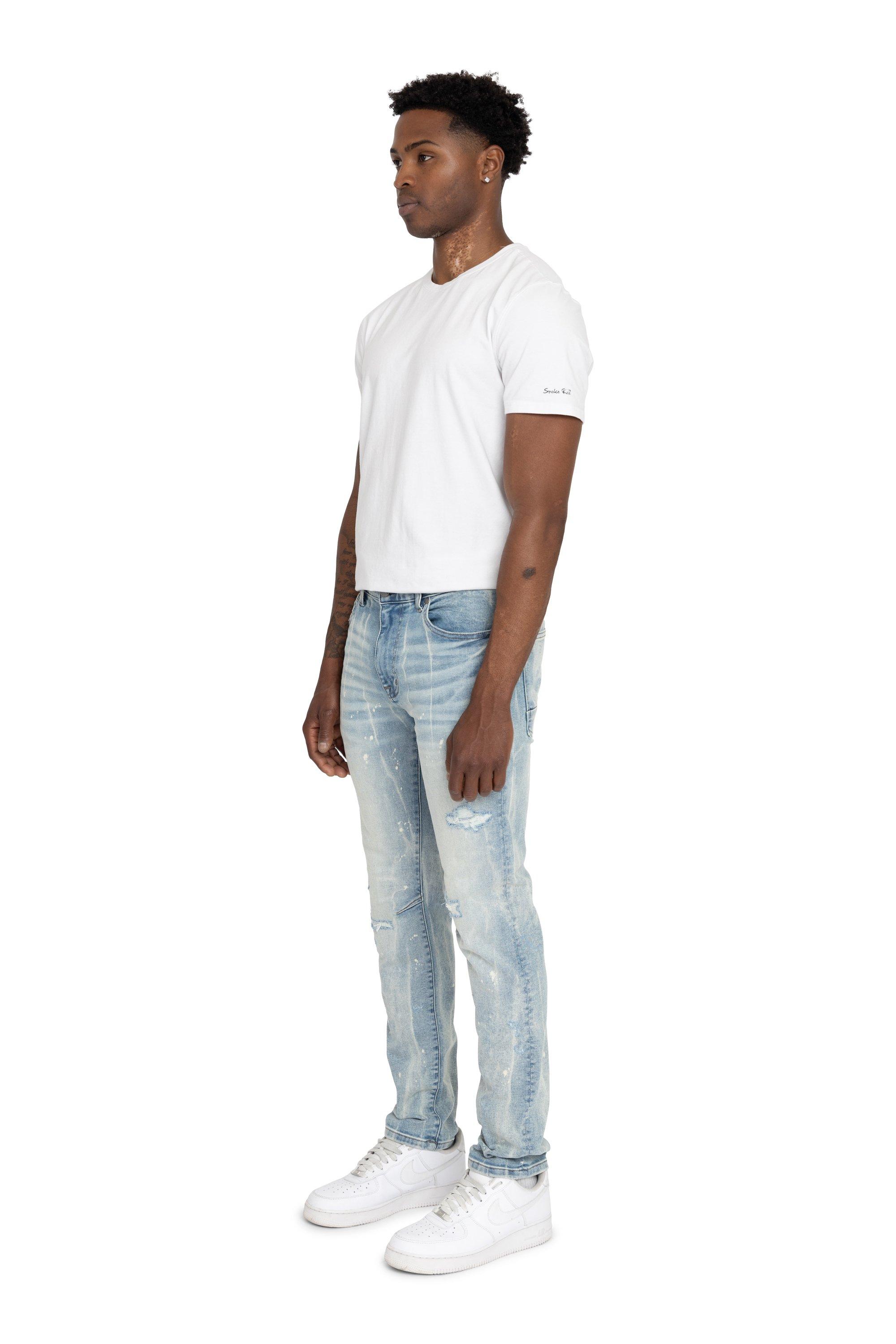 SLIM VNTG WASH VOSS BLUE - BLUE