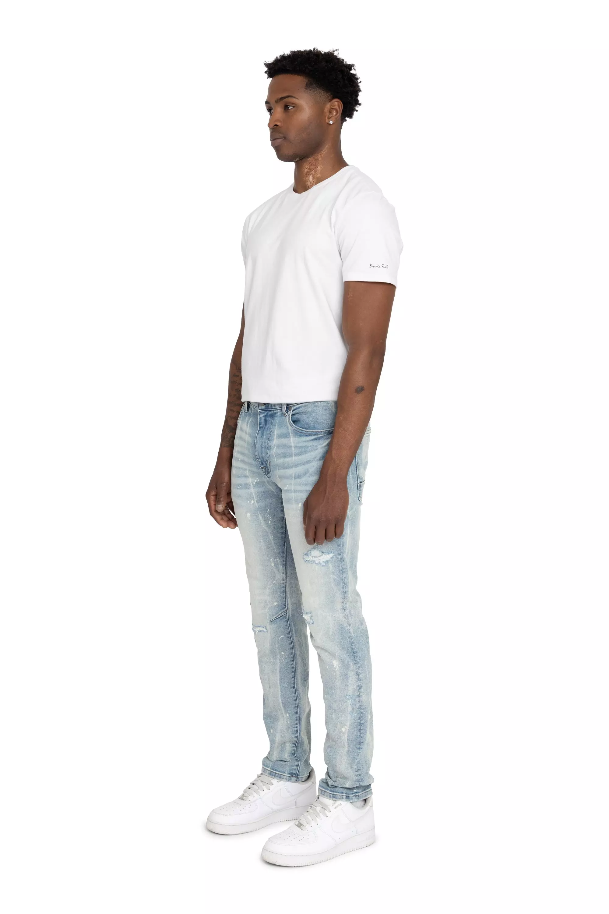 SLIM VNTG WASH VOSS BLUE - BLUE