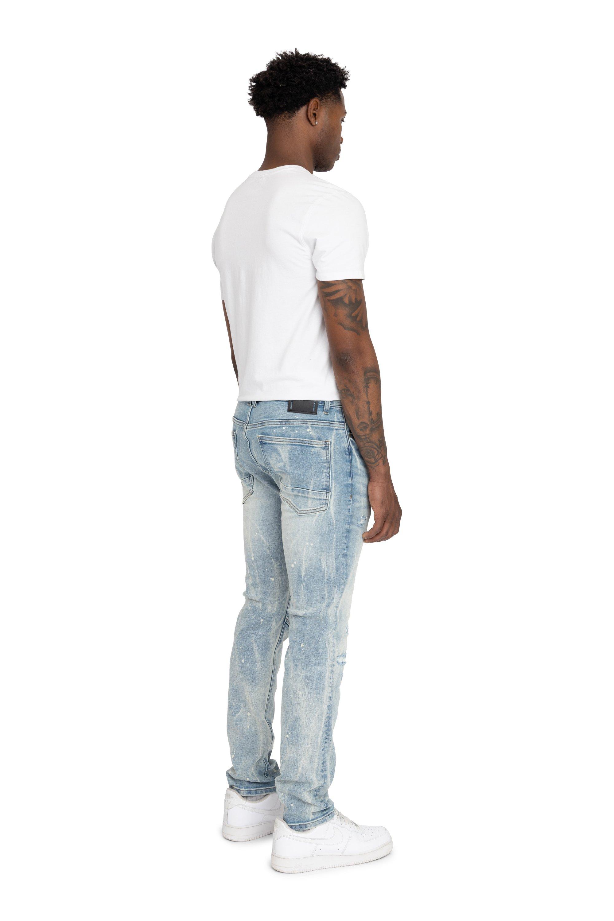 SLIM VNTG WASH VOSS BLUE - BLUE