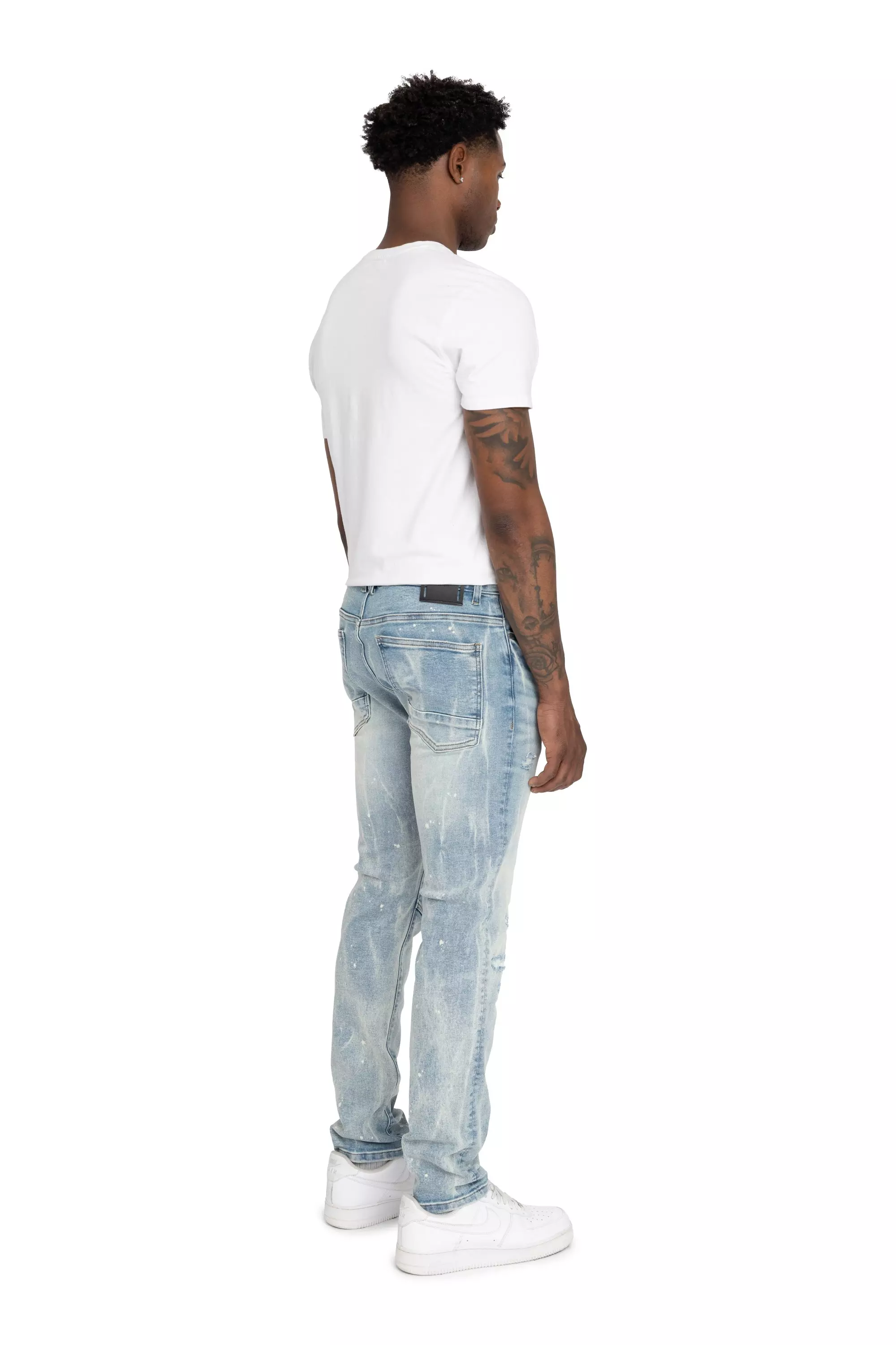 SLIM VNTG WASH VOSS BLUE - BLUE