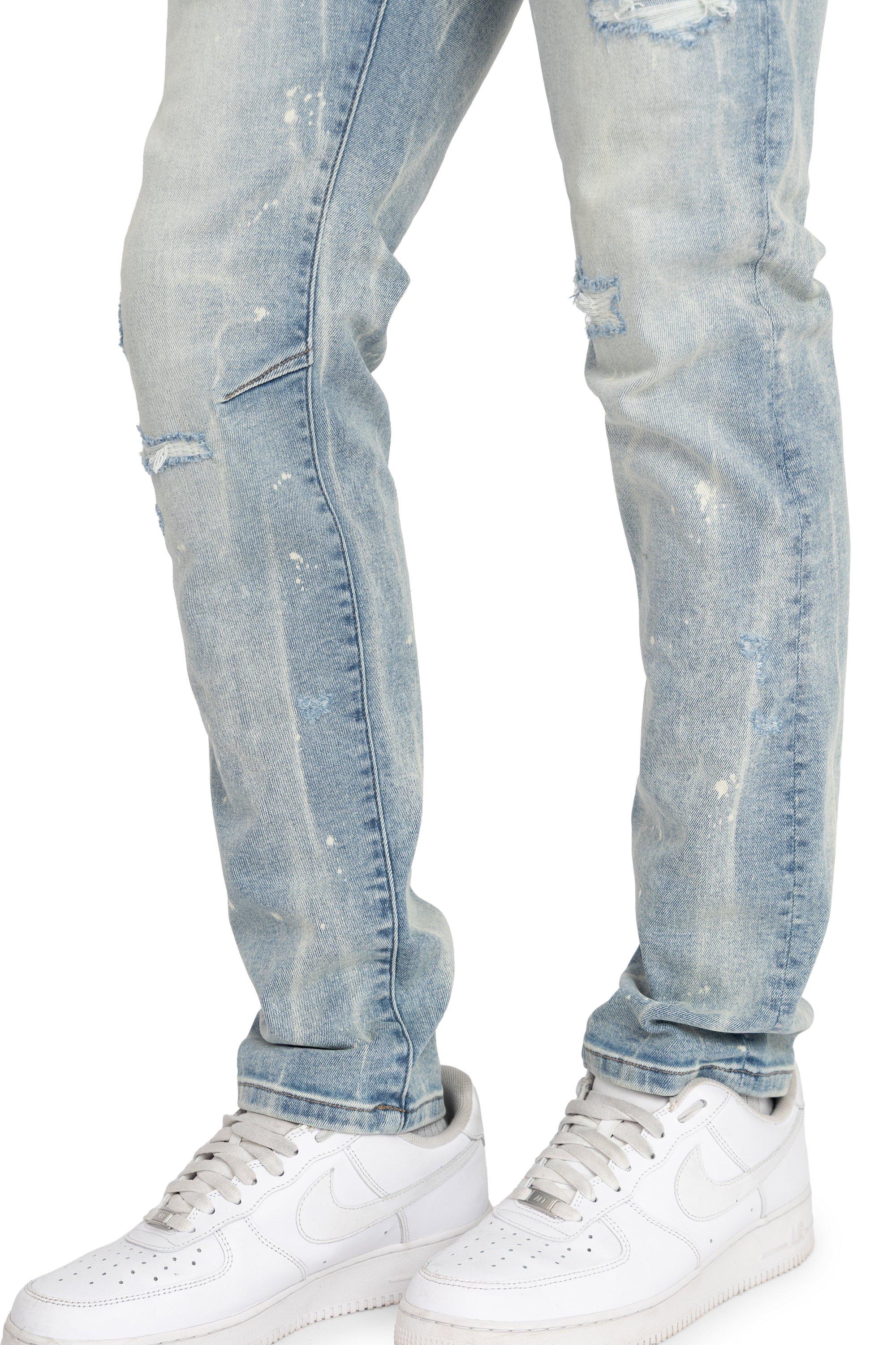 SLIM VNTG WASH VOSS BLUE - BLUE