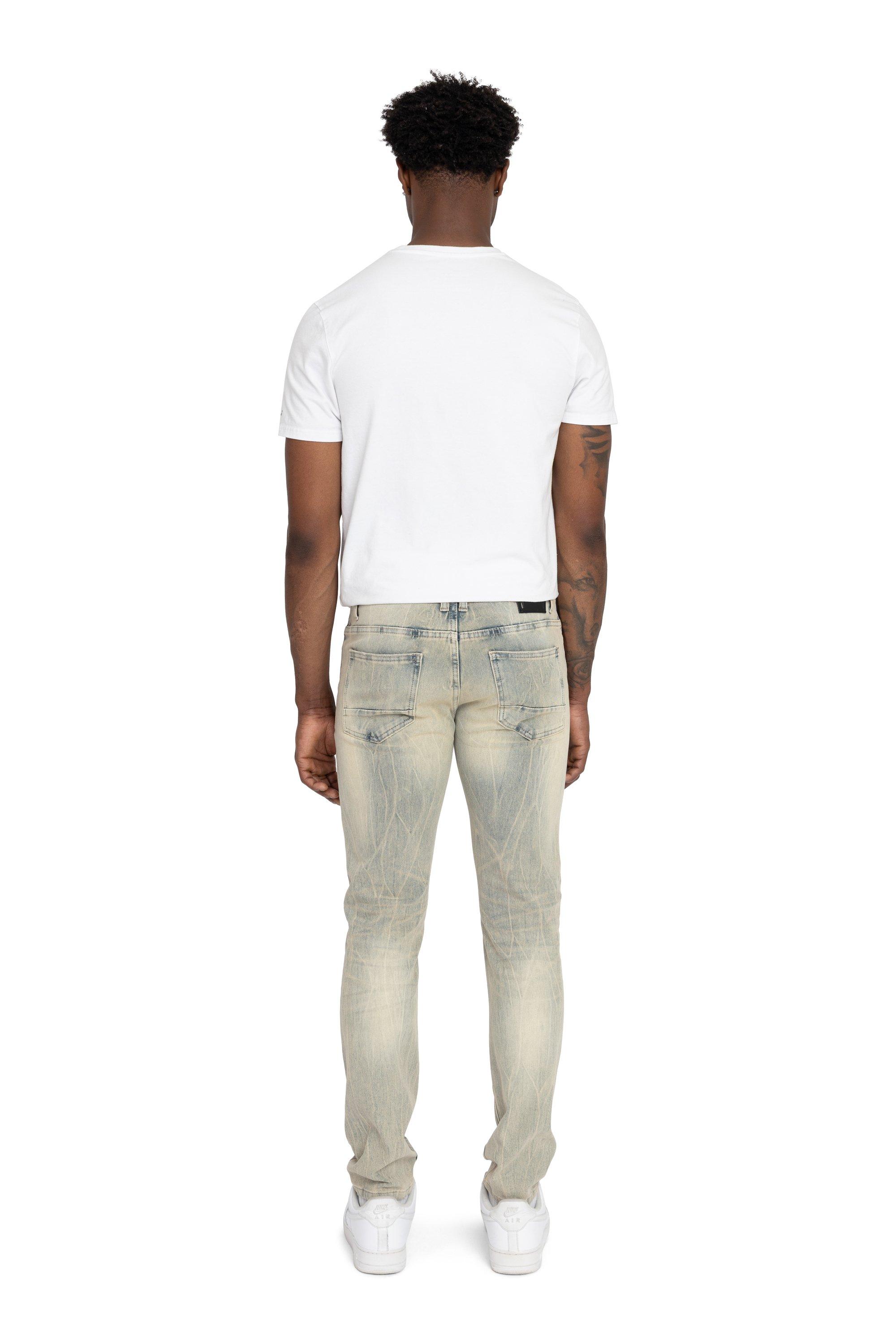 SLIM VNTG WASH EDEN BLUE - BLUE