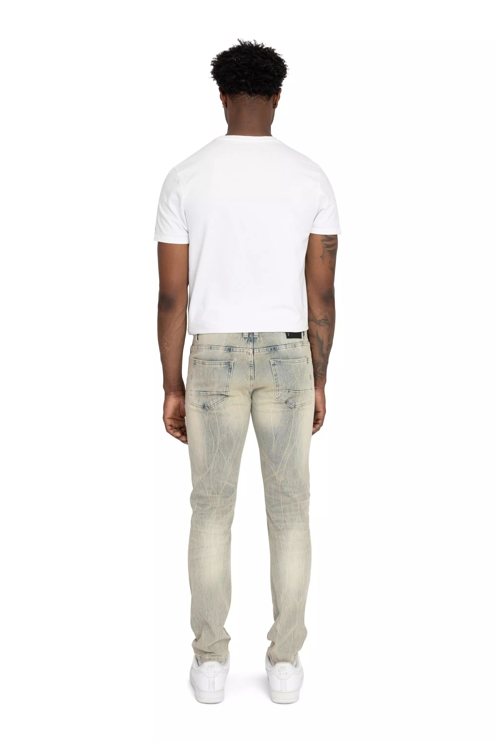 SLIM VNTG WASH EDEN BLUE - BLUE
