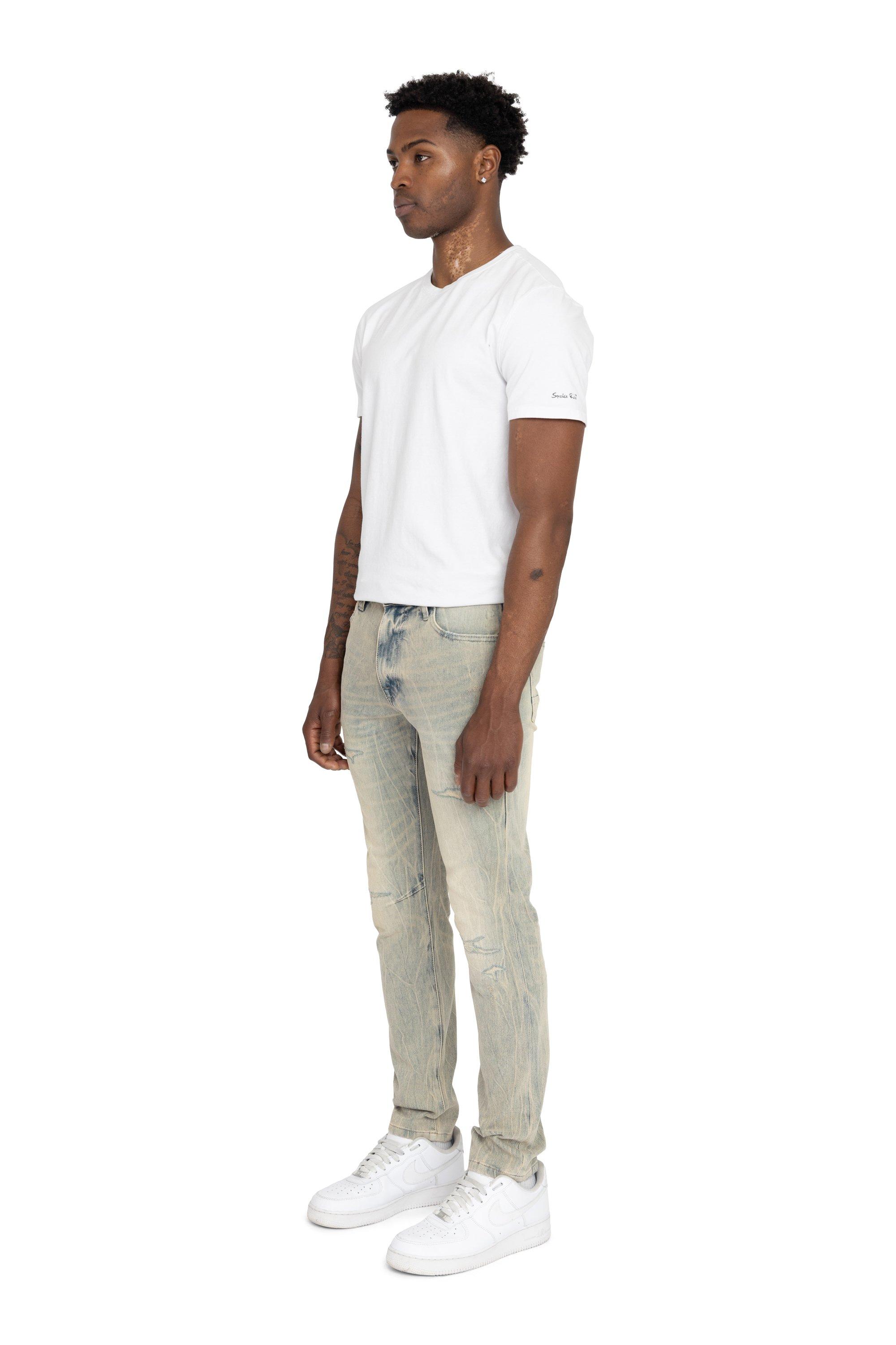 SLIM VNTG WASH EDEN BLUE - BLUE