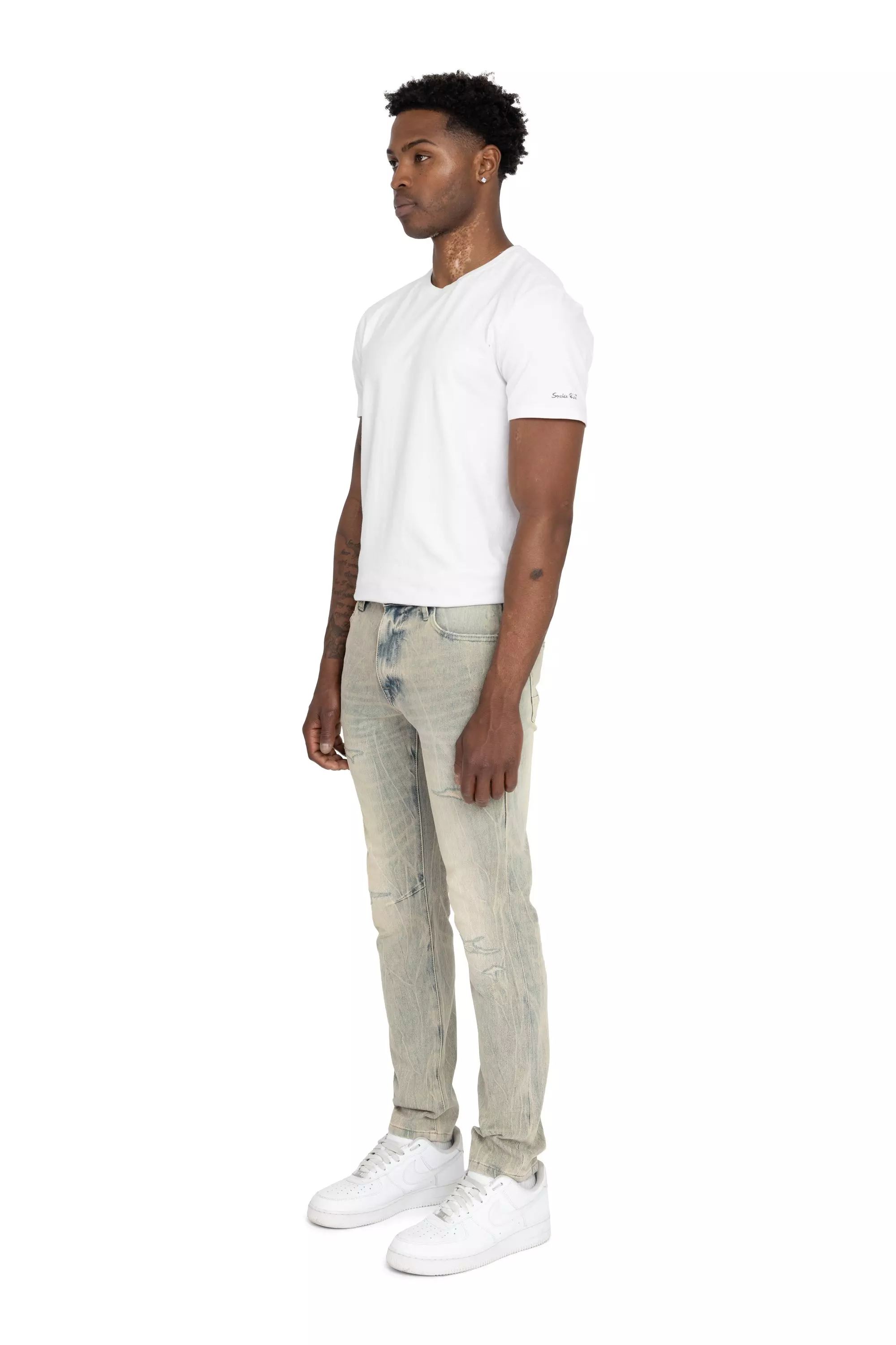 SLIM VNTG WASH EDEN BLUE - BLUE