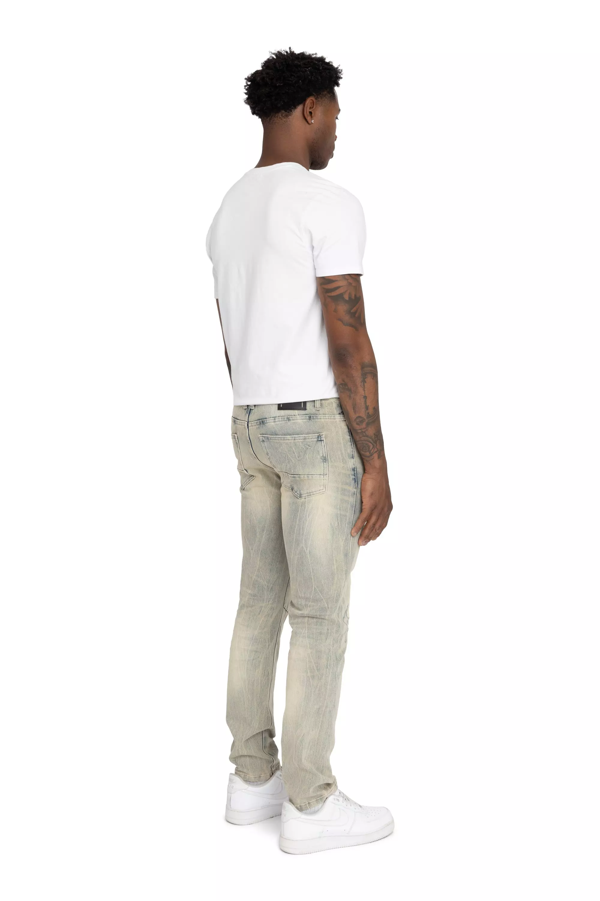 SLIM VNTG WASH EDEN BLUE - BLUE