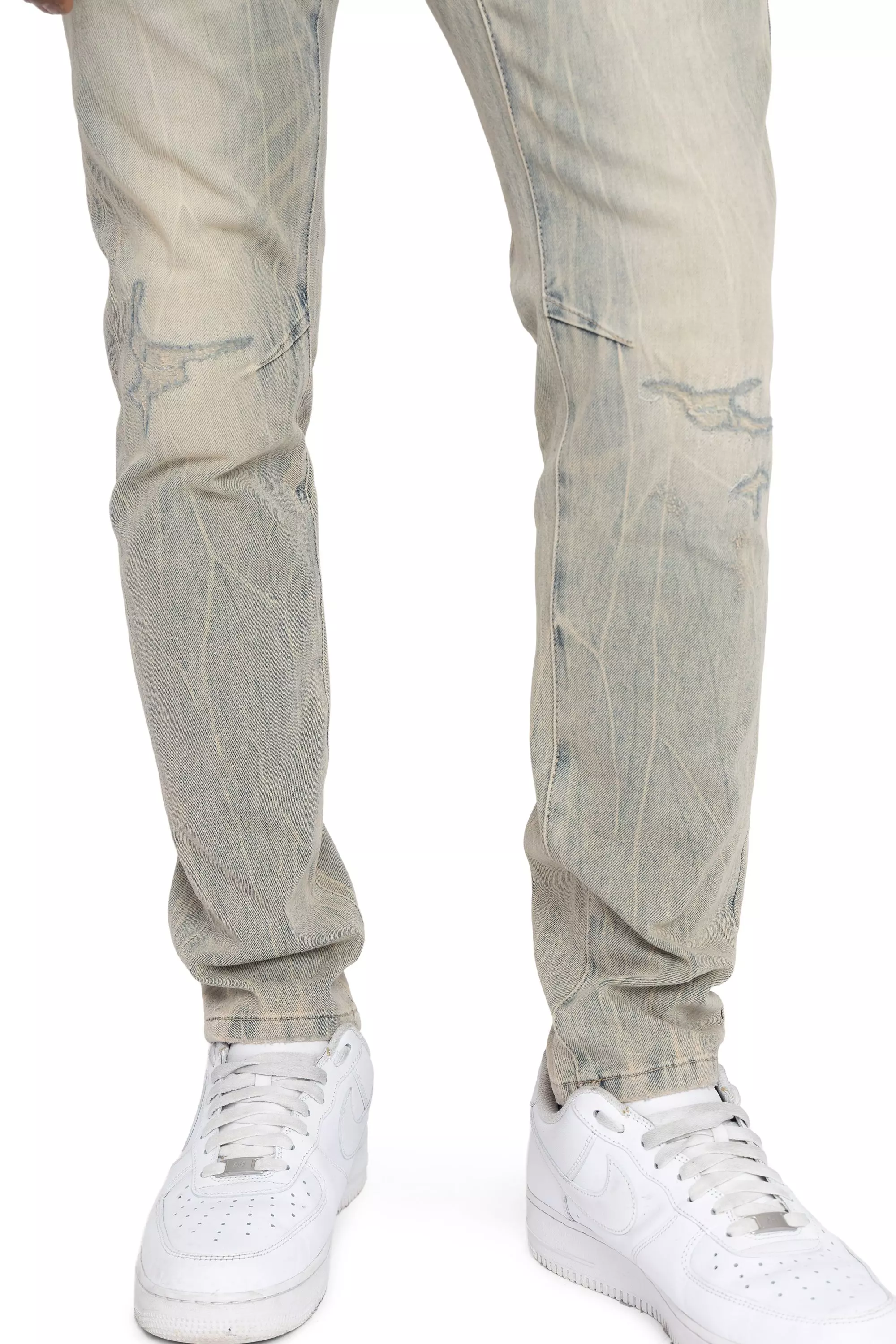 SLIM VNTG WASH EDEN BLUE - BLUE