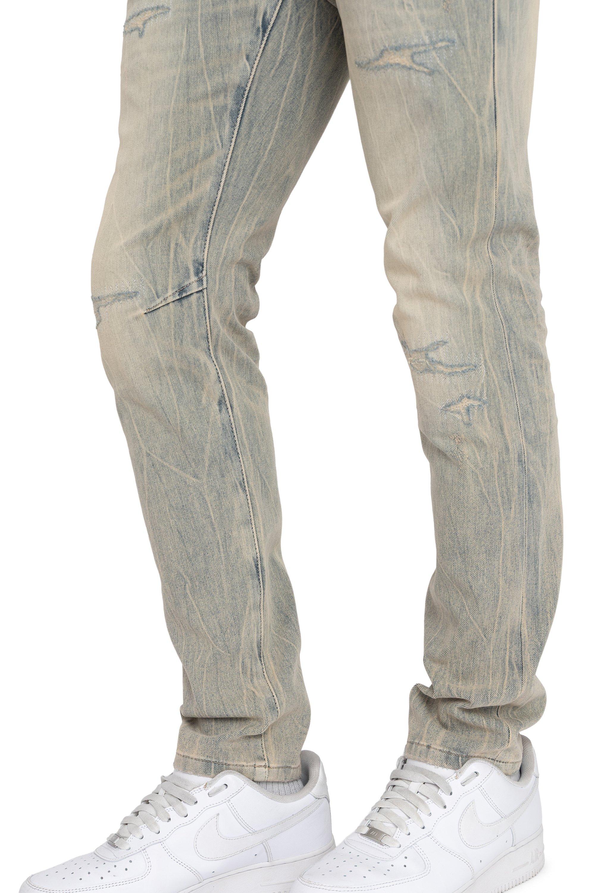 SLIM VNTG WASH EDEN BLUE - BLUE